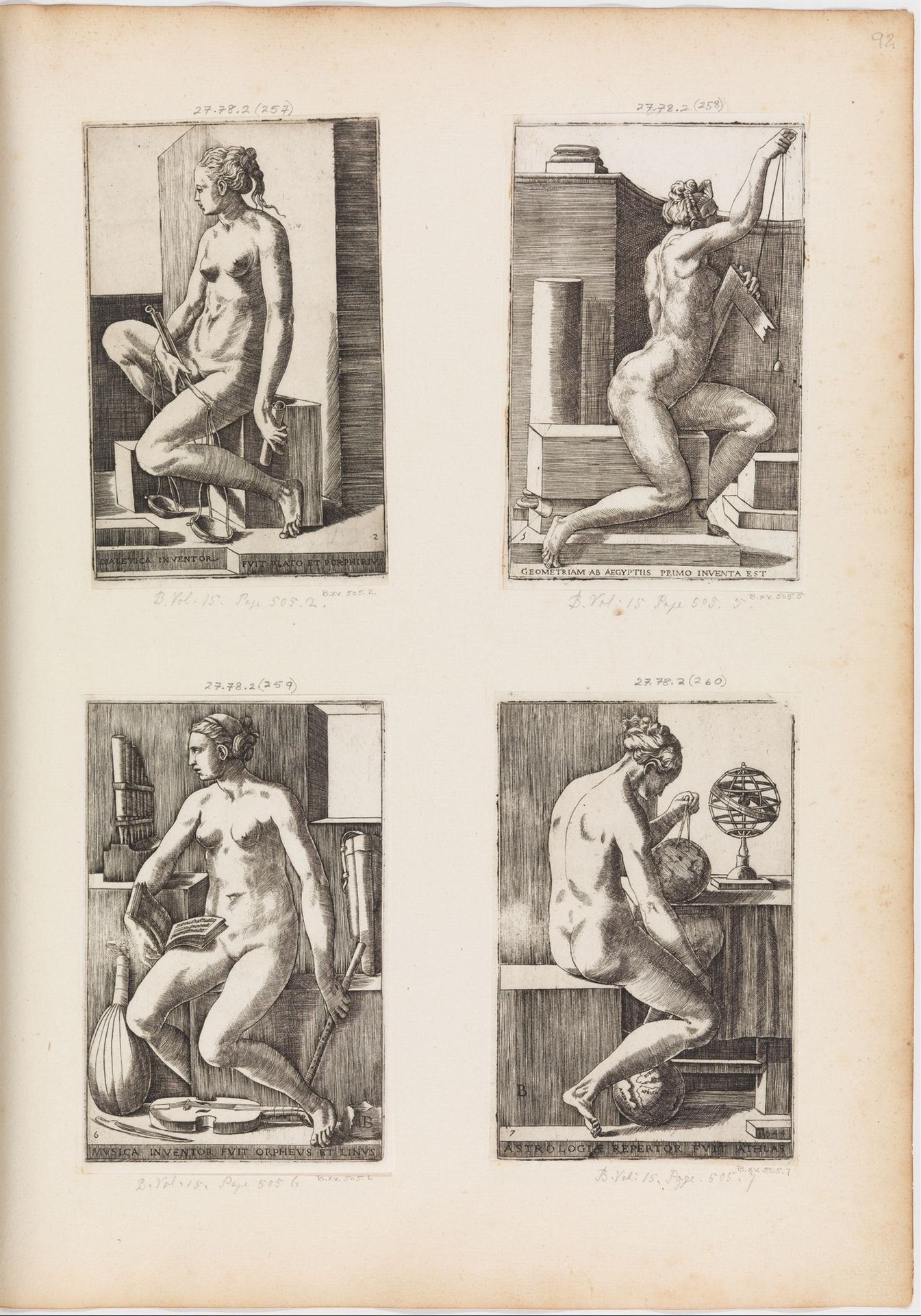 Astronomy, from The Seven Liberal Arts, plate 7 by Monogrammist B