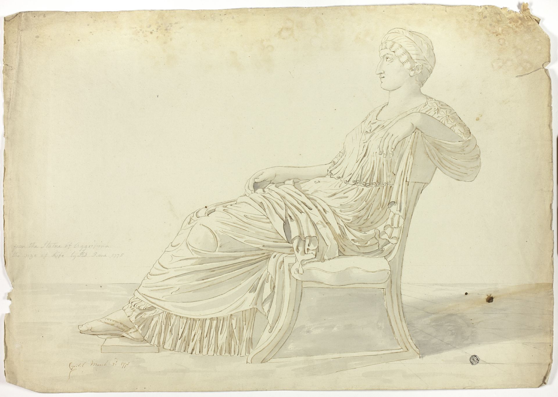 Ancient Statue of Agrippina by John Downman