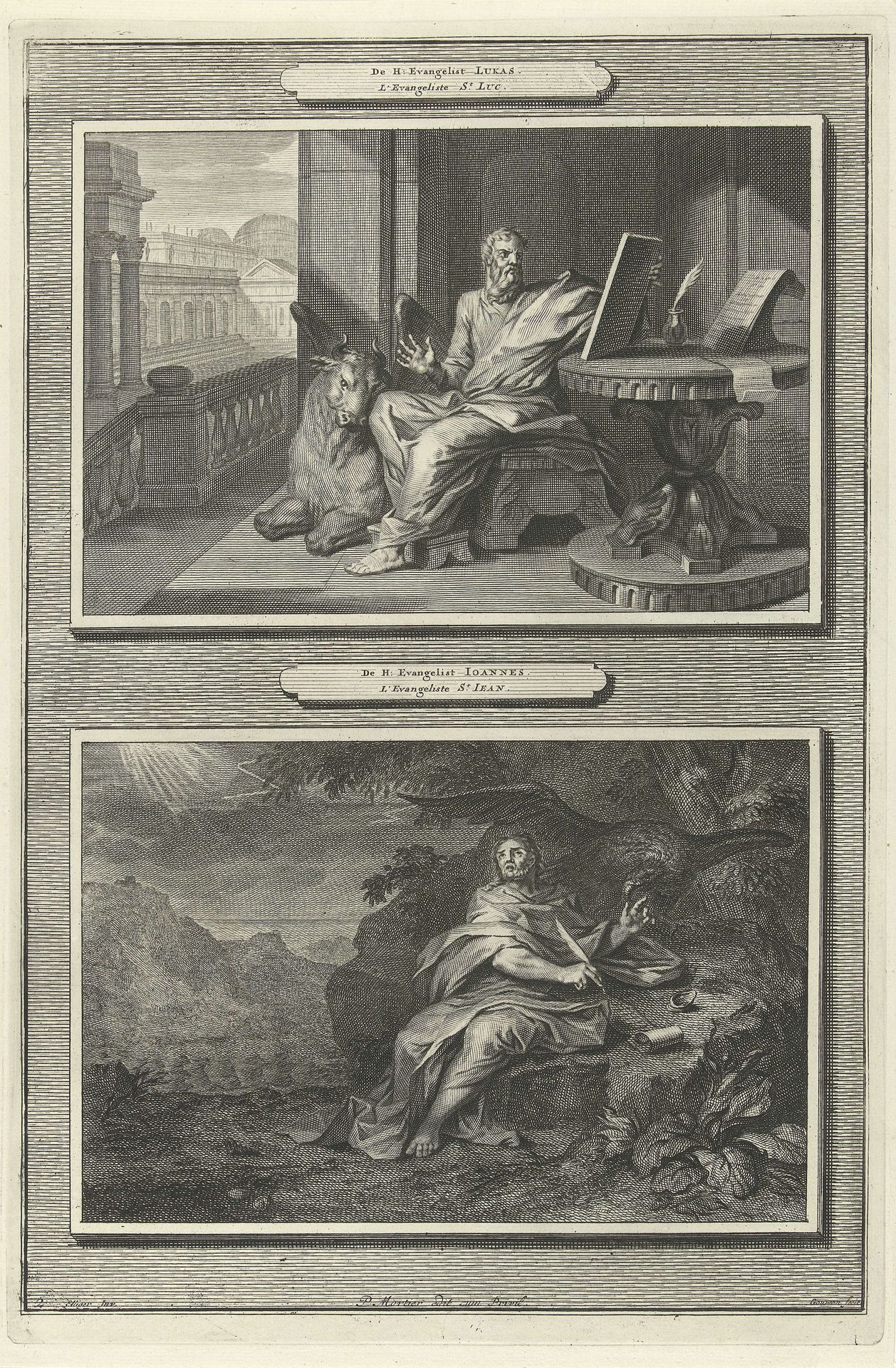 Evangelisten Lucas en Johannes by Gilliam van der Gouwen
