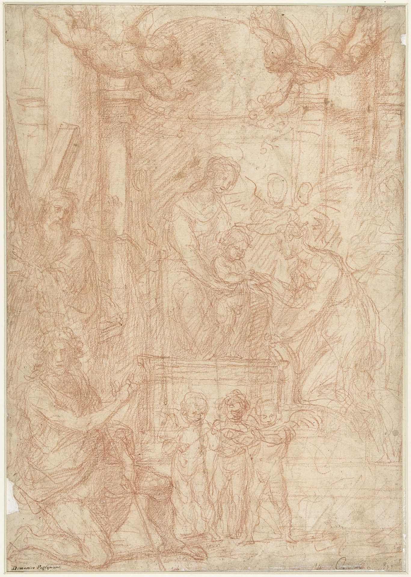 Mystiek huwelijk van de heilige Catharina by Ottavio Vannini