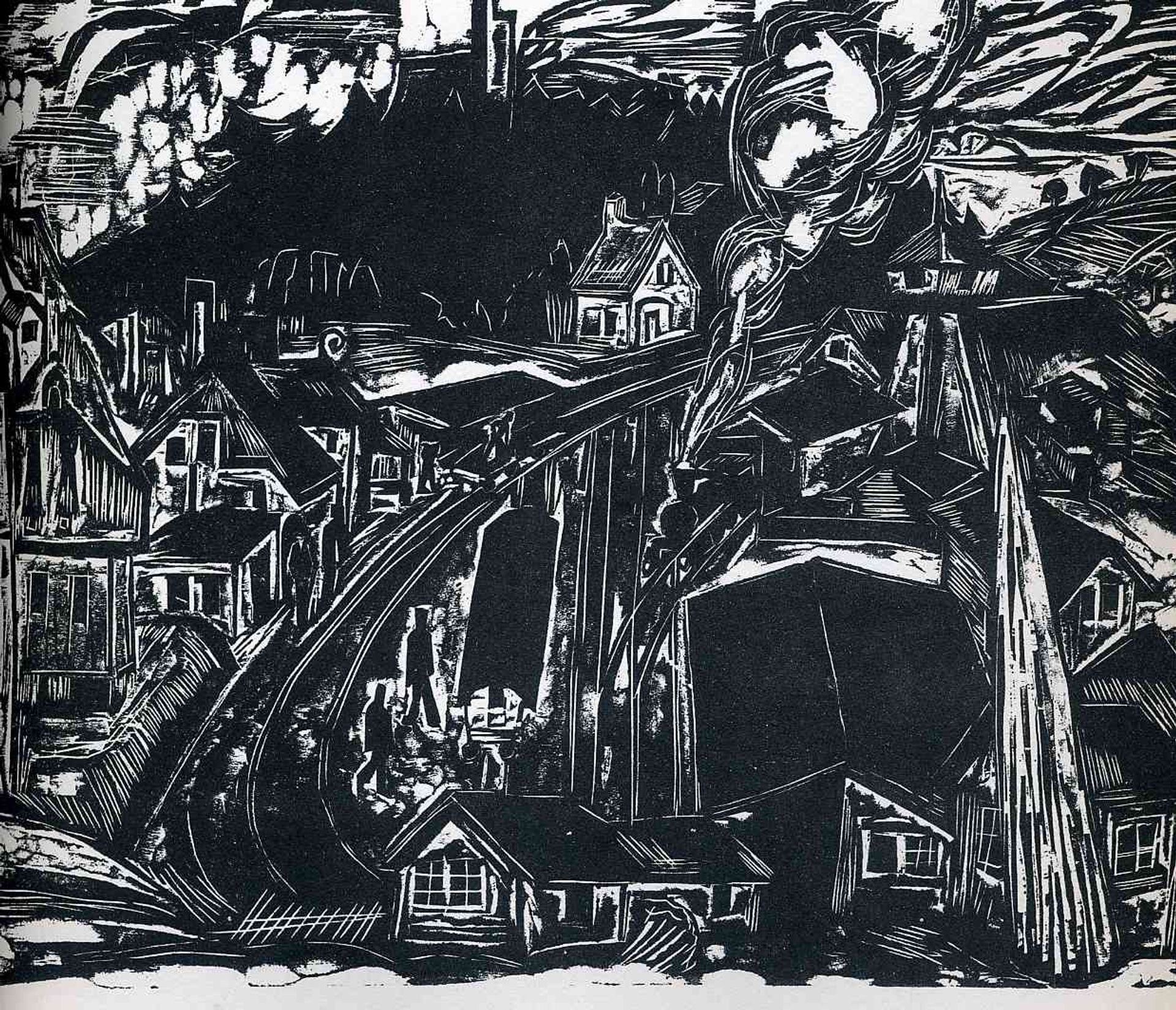 Königstein Railroad Station in the Taunus by Ernst Ludwig Kirchner