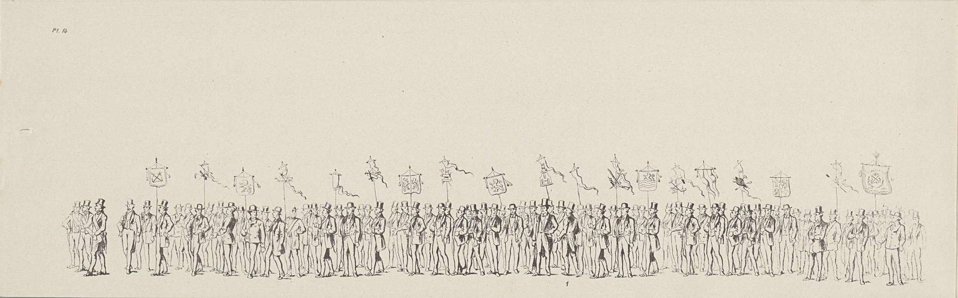 Historische gekostumeerde optocht te Amsterdam bij het  25-jarige regeringsjubileum van koning Willem III in 1874 (plaat 14) by Anonymous