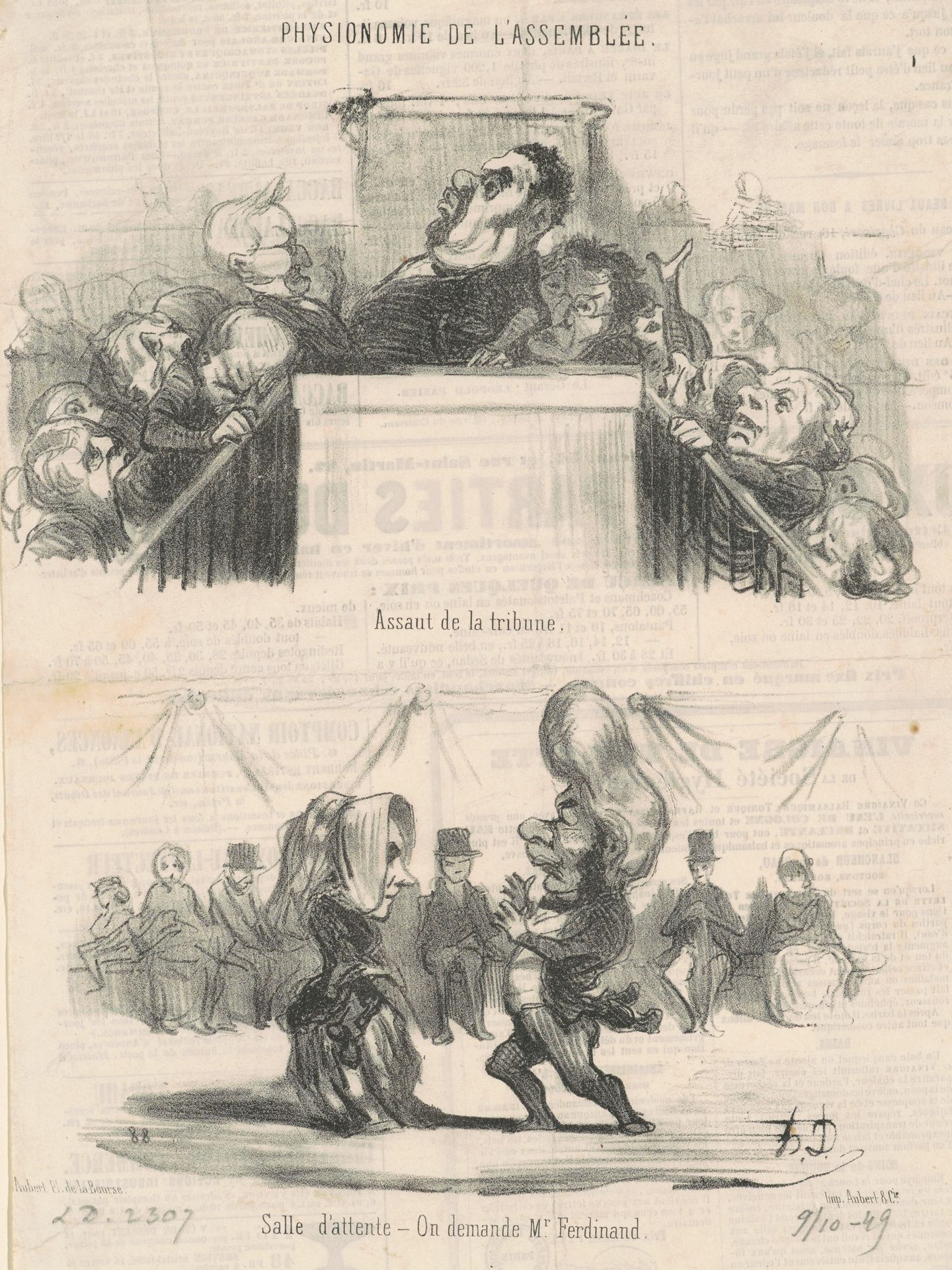 Assaut de la tribune by Honoré Daumier