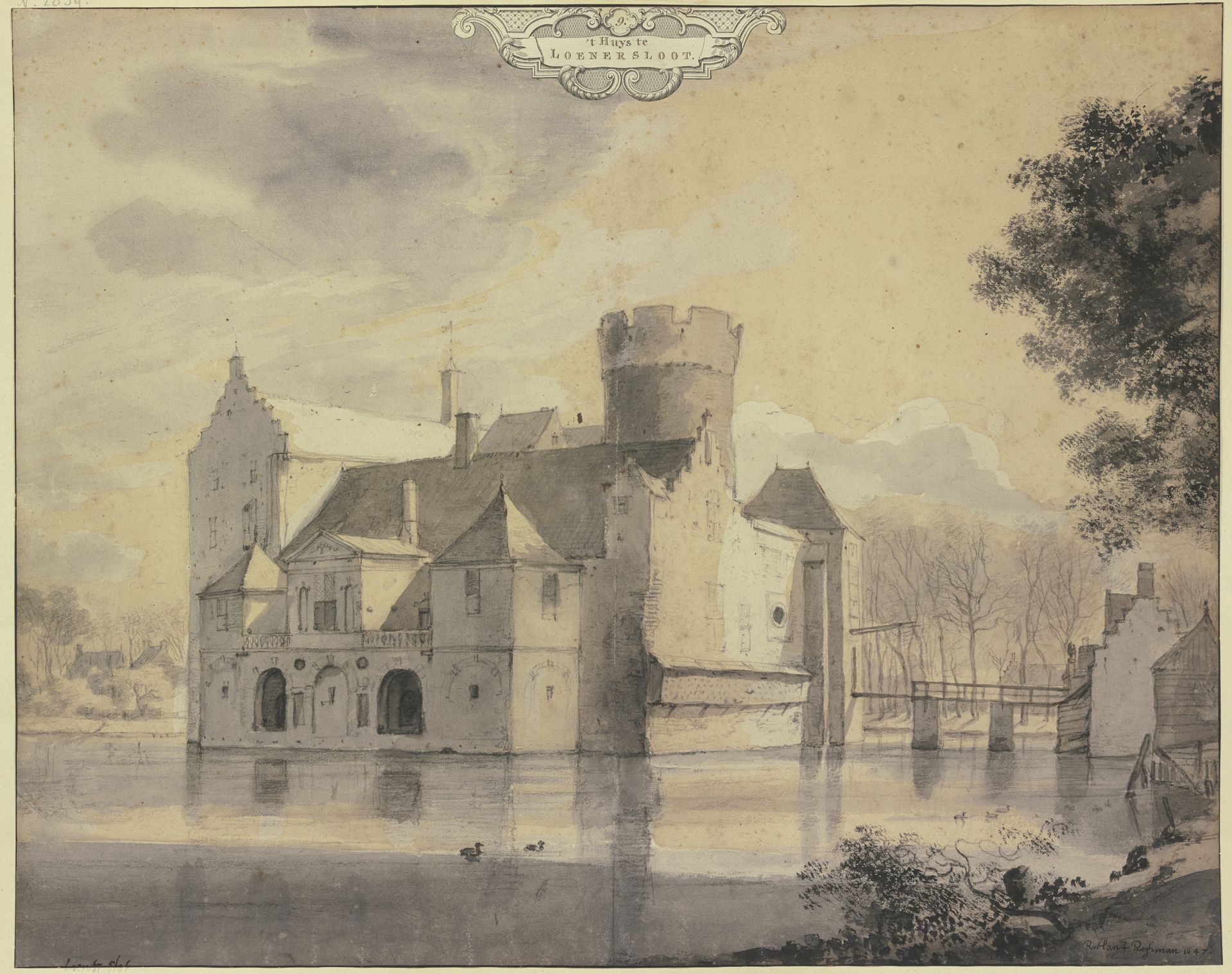 t' Huys te Loenersloot by Roelant Roghman