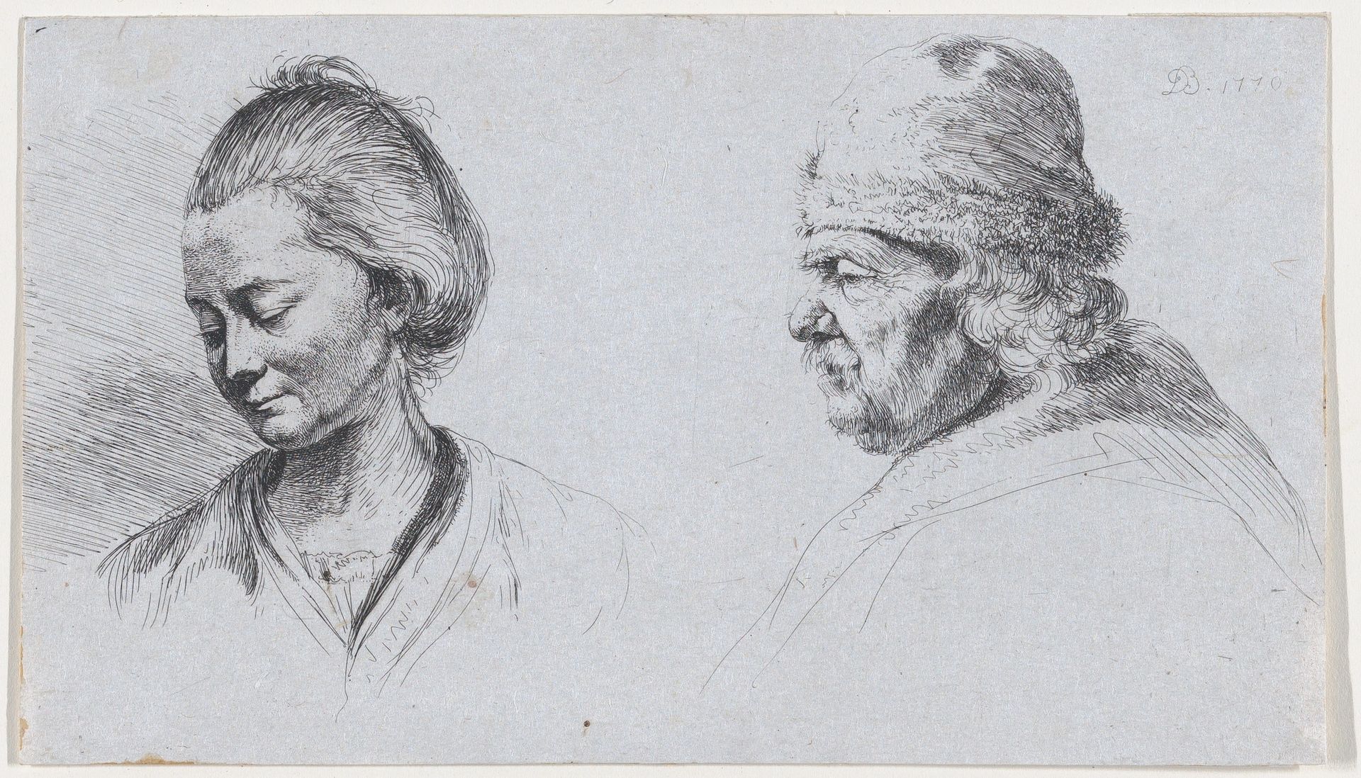 Study of Four Heads by Jean Jacques de Boissieu