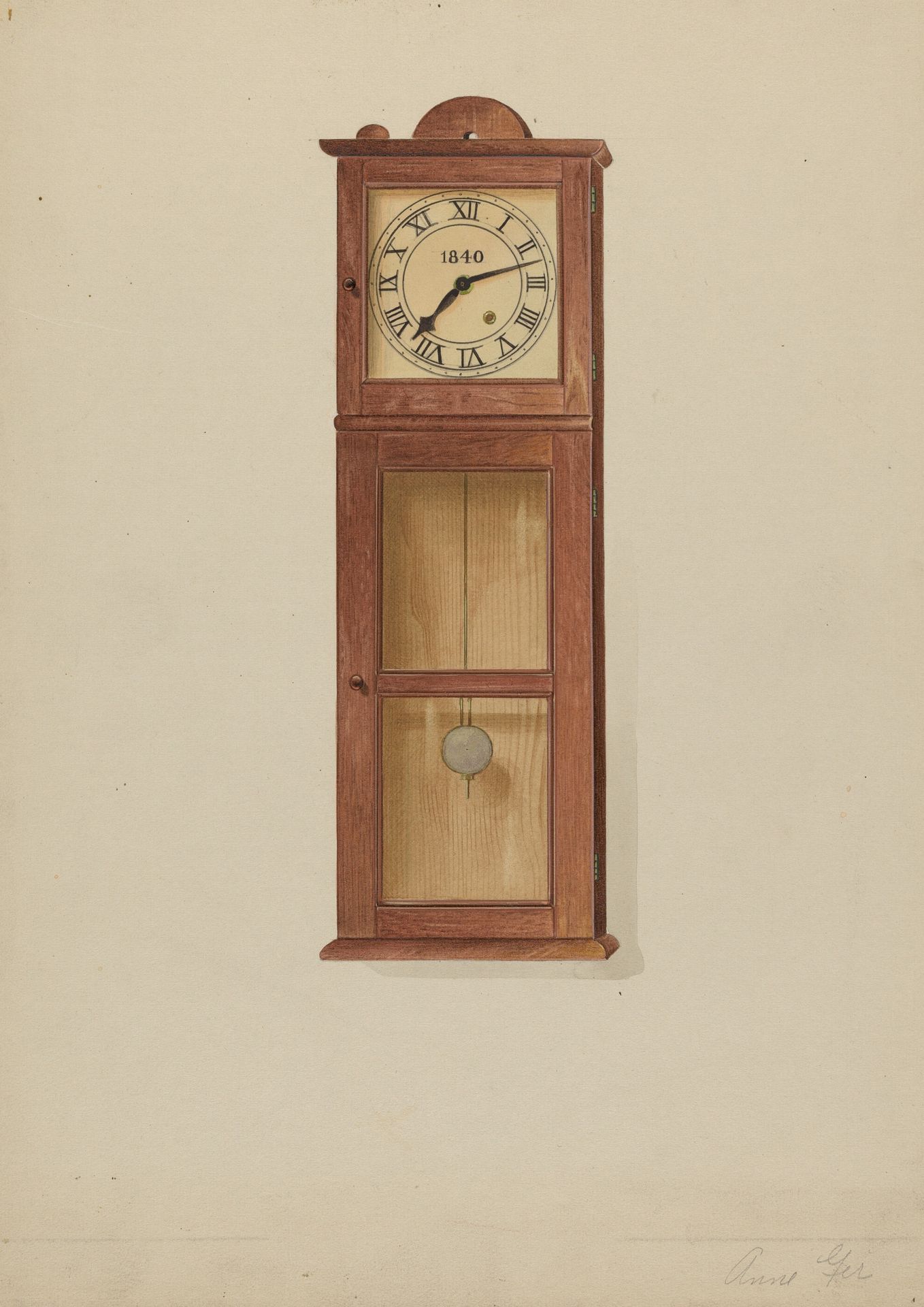 Shaker Wall Clock by Anne Ger