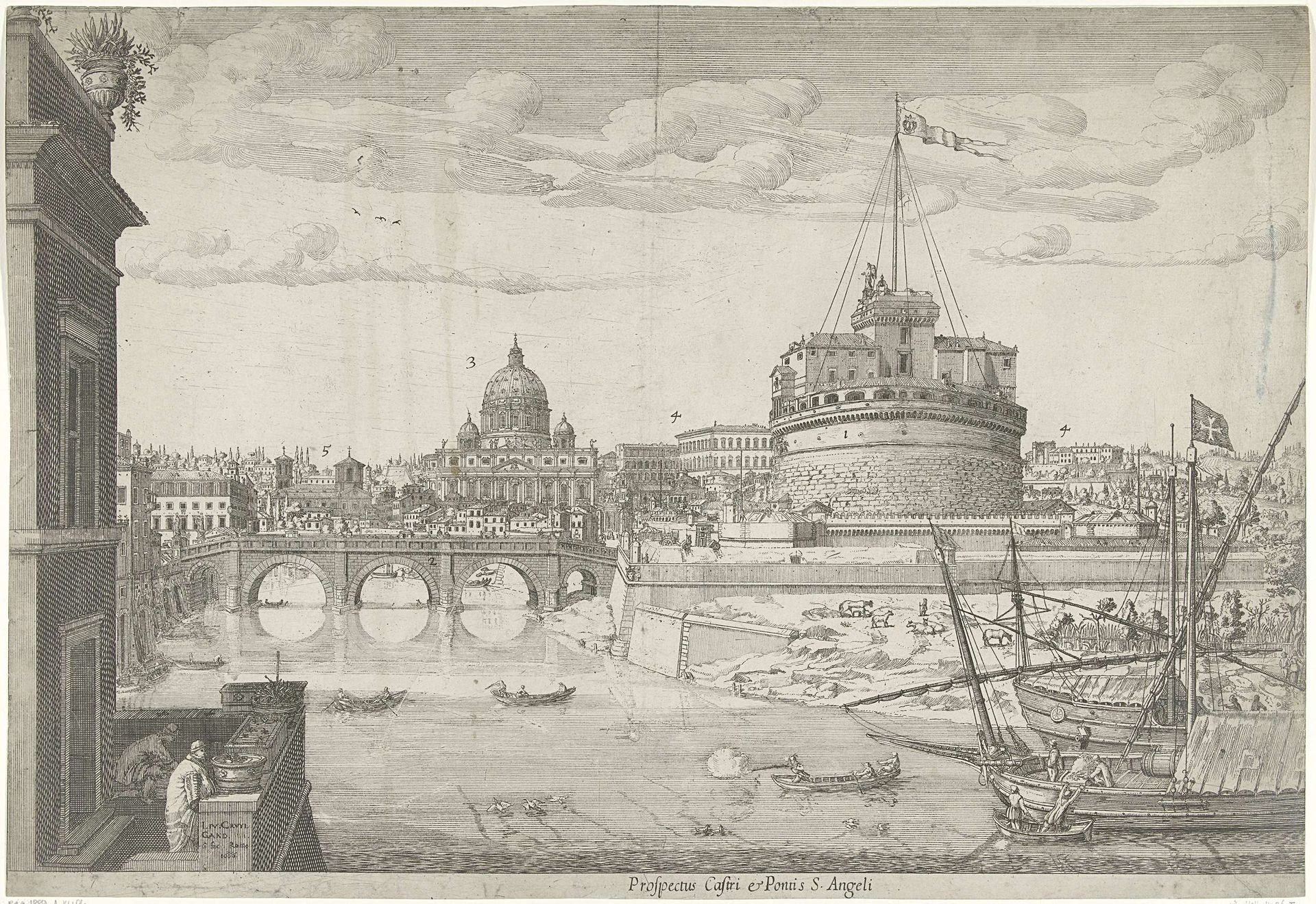 Gezicht op Rome by Lievin Cruyl