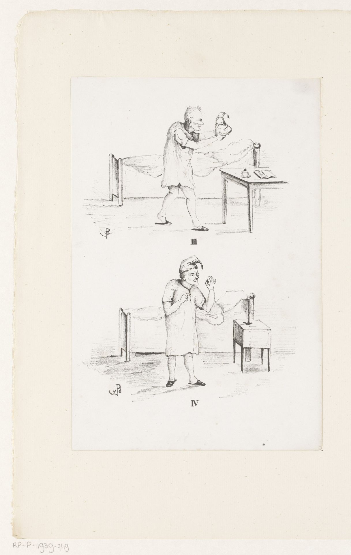 Man ziet gevangen vlieg wegvliegen by Jeremias Adriaan Adolf Schill
