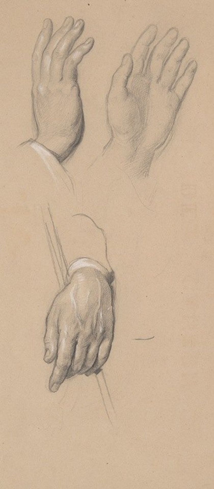 Studies of David’s and Jacob’s hands for the painting ‘The Immaculate Conception of the Blessed Virgin Mary’ by Józef Simmler
