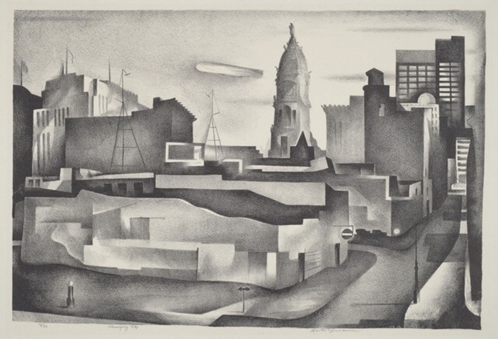 Changing City, 1934 by Benton Spruance