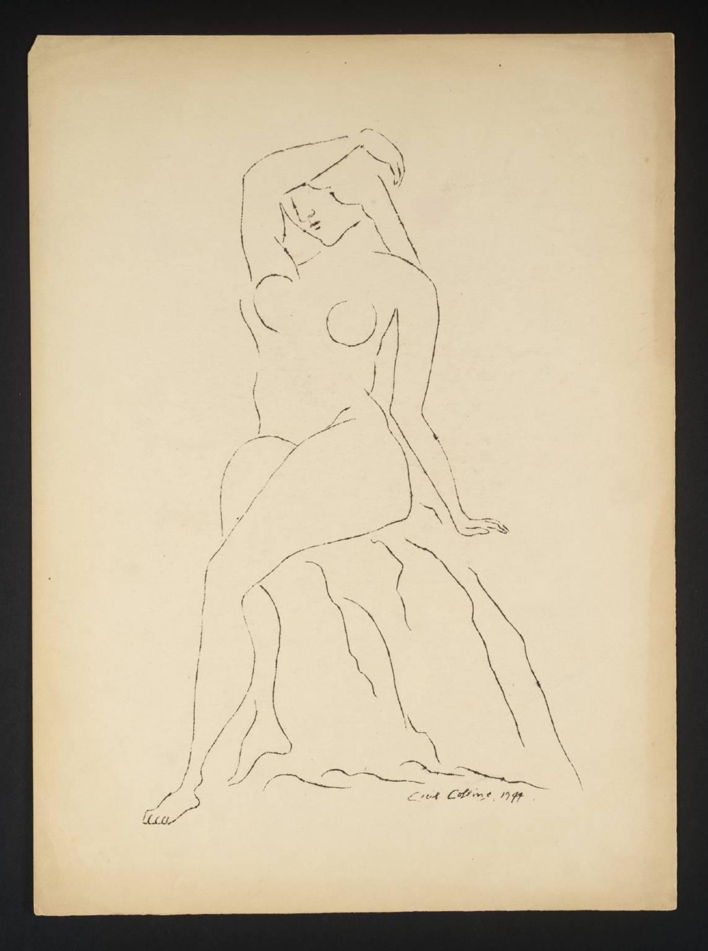 Seated Nude by  Cecil Collins