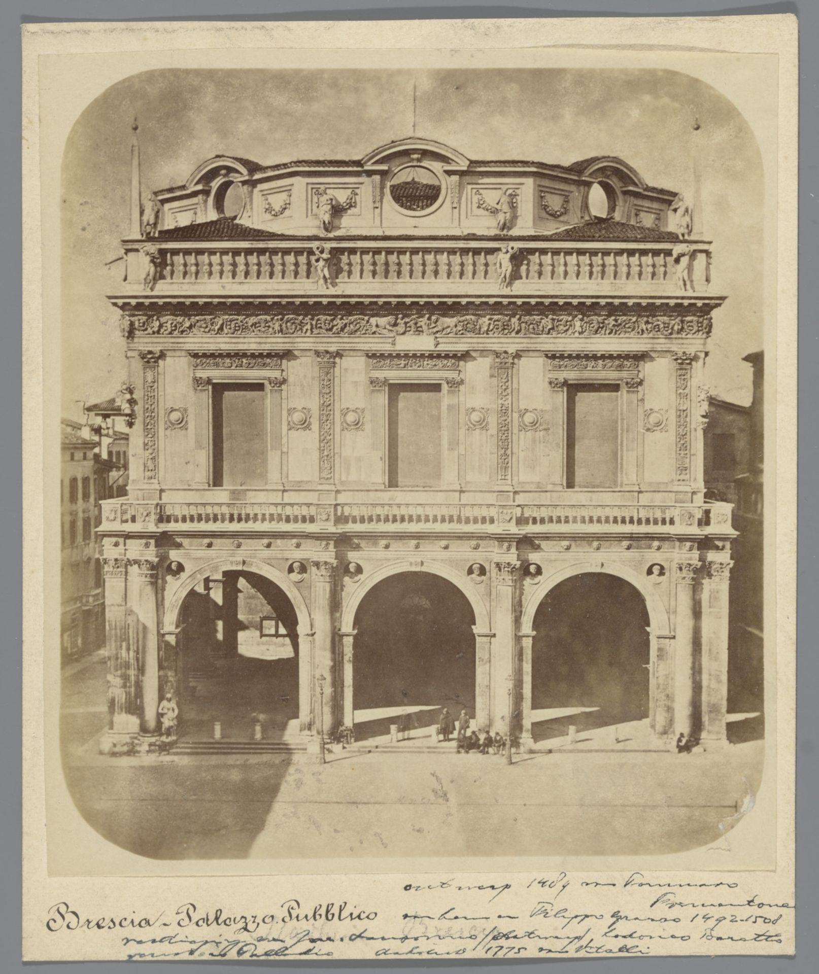 Façade van het Palazzo della Loggia te Brescia by Giacomo Rossetti