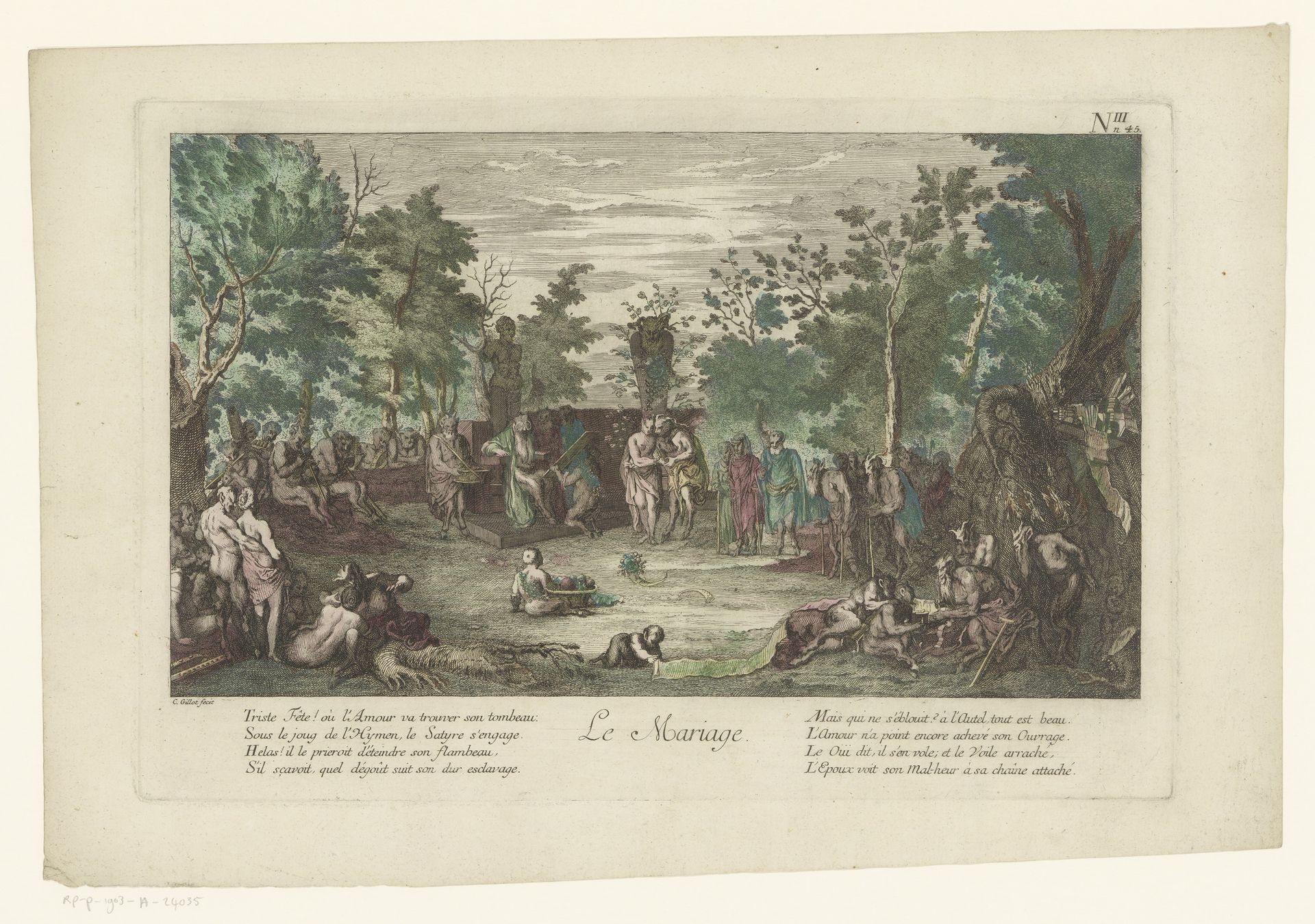 Bruiloft van saters by Balthasar Sigmund Setletzky