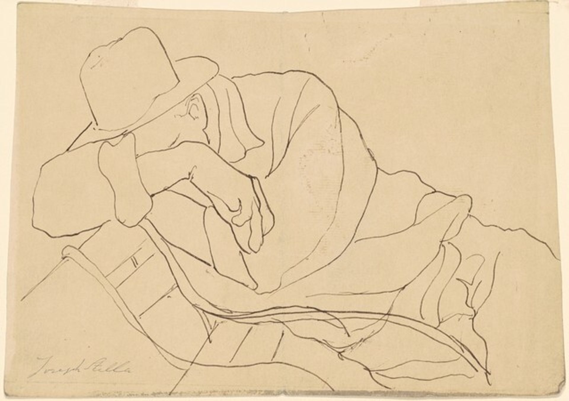 Man Sleeping [recto] by Joseph Stella