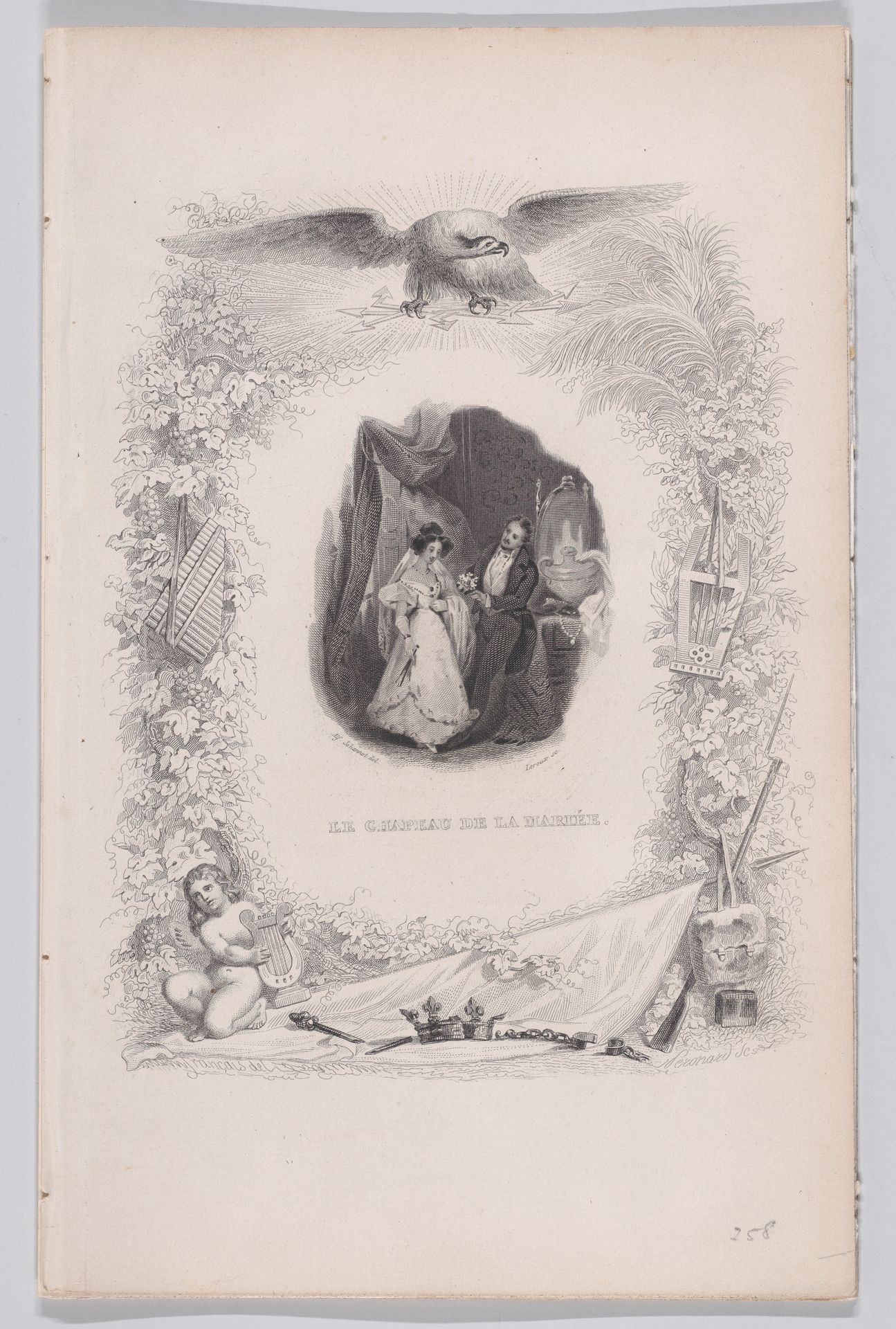 "The Hat of the Bride" from The Songs of Béranger by Alfred Johannot