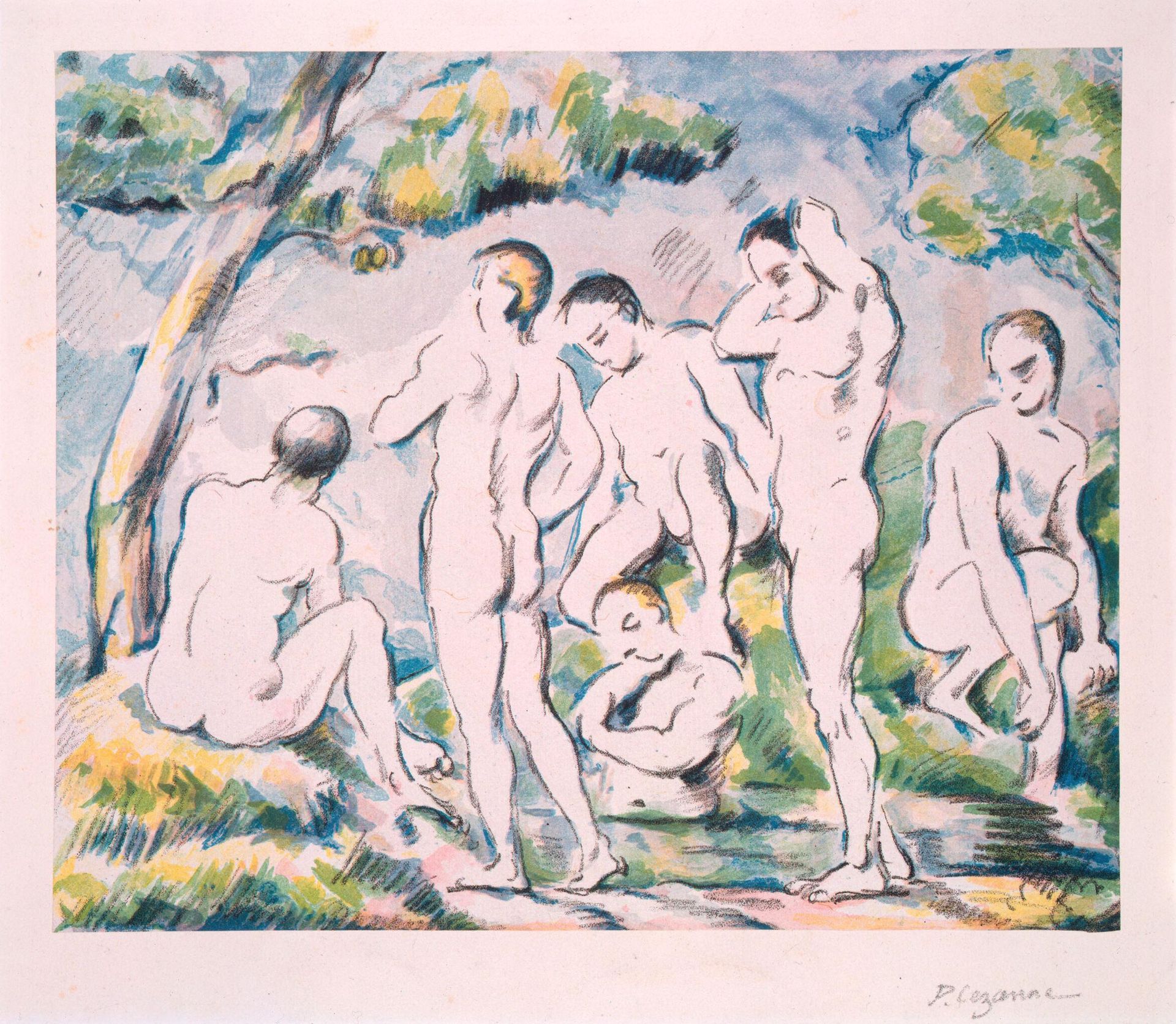 The Small Bathers by Paul Cézanne