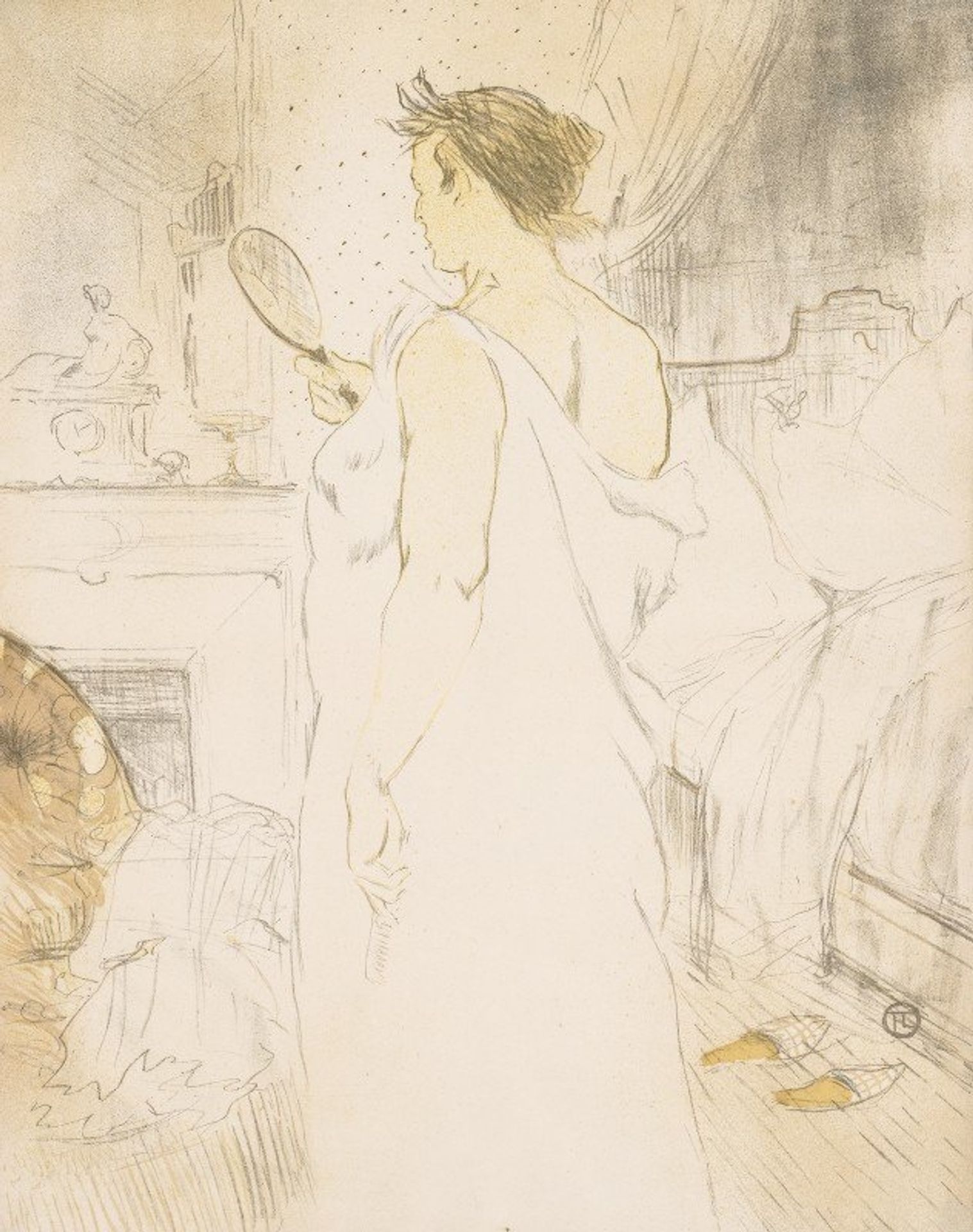 Elles: Woman with a Hand Mirror by Henri de Toulouse-Lautrec
