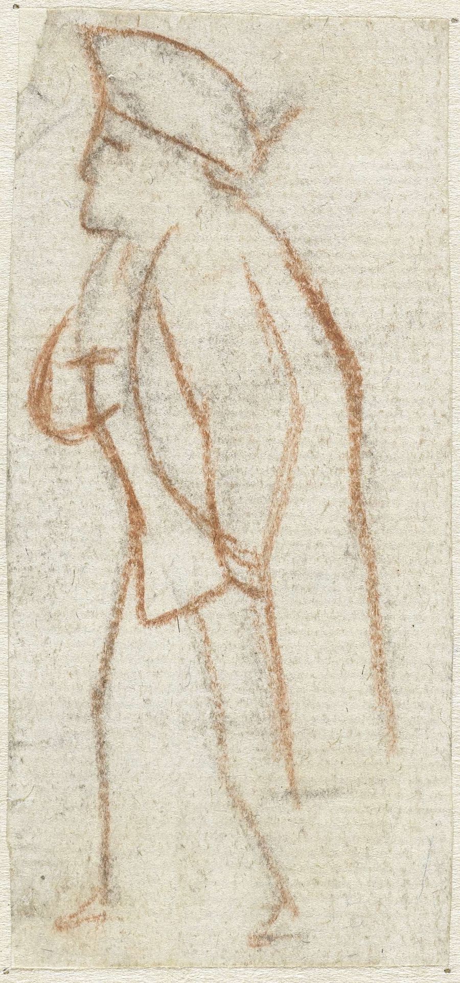 Lopende man, naar links, van opzij gezien by Simon Andreas Krausz