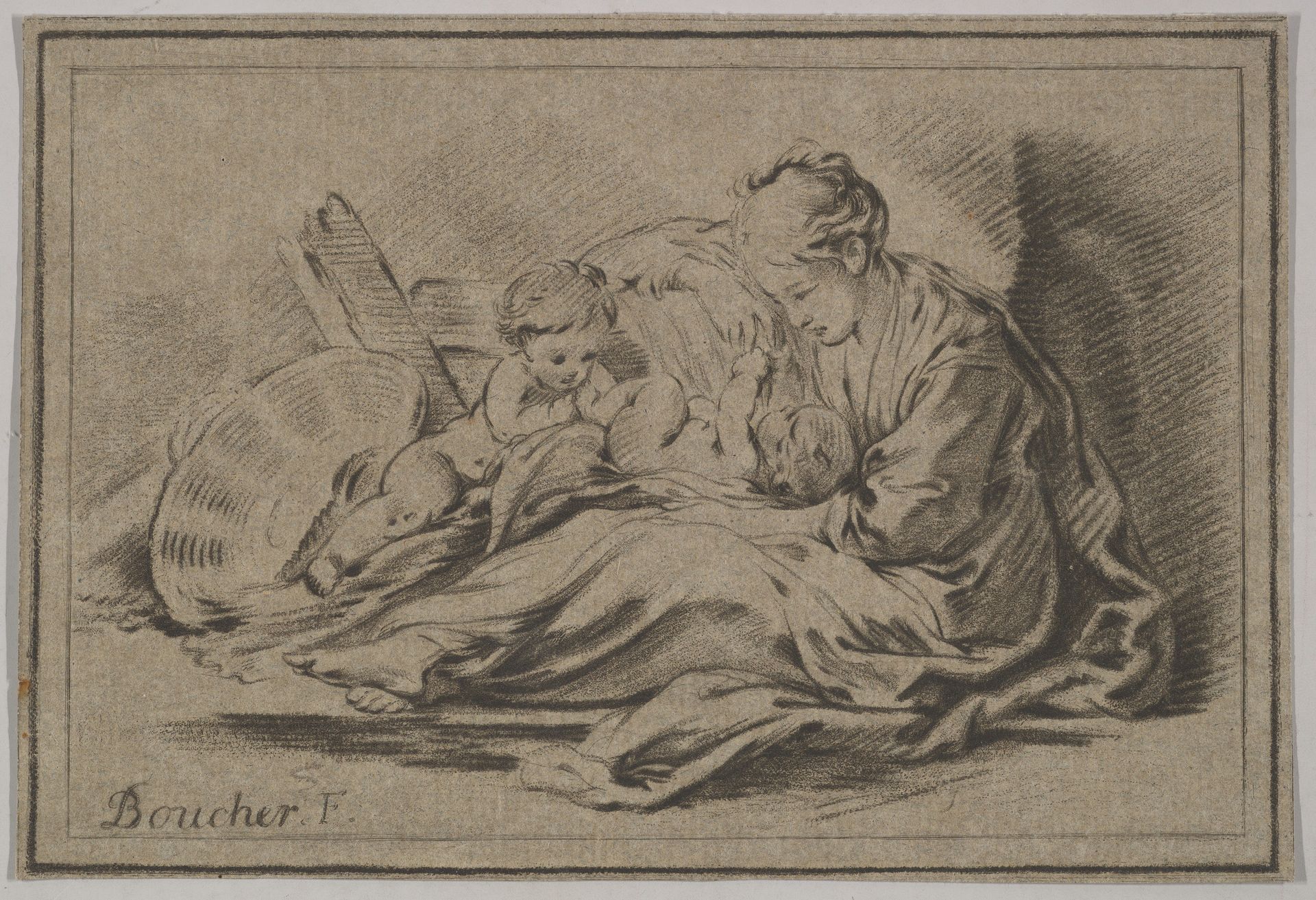 Mother with Two Children by Jurriaan Cootwijck