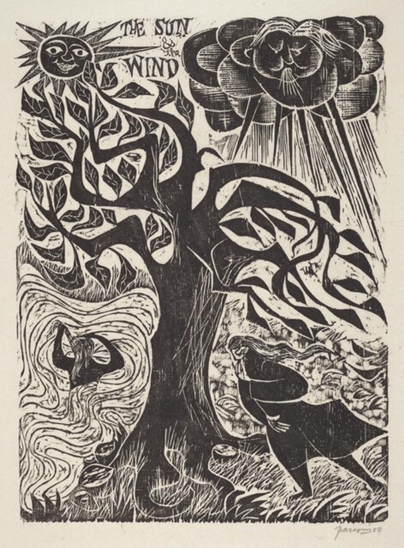 The Sun and Wind by Antonio Frasconi