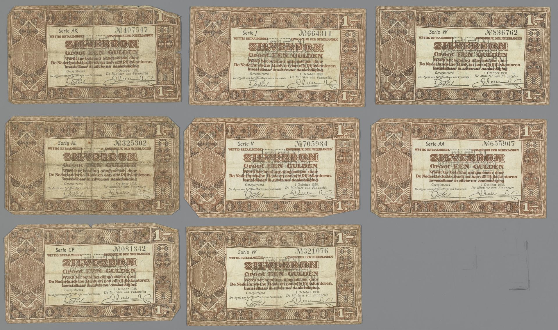 Zilverbon Groot Een Gulden by Koninkrijk der Nederlanden