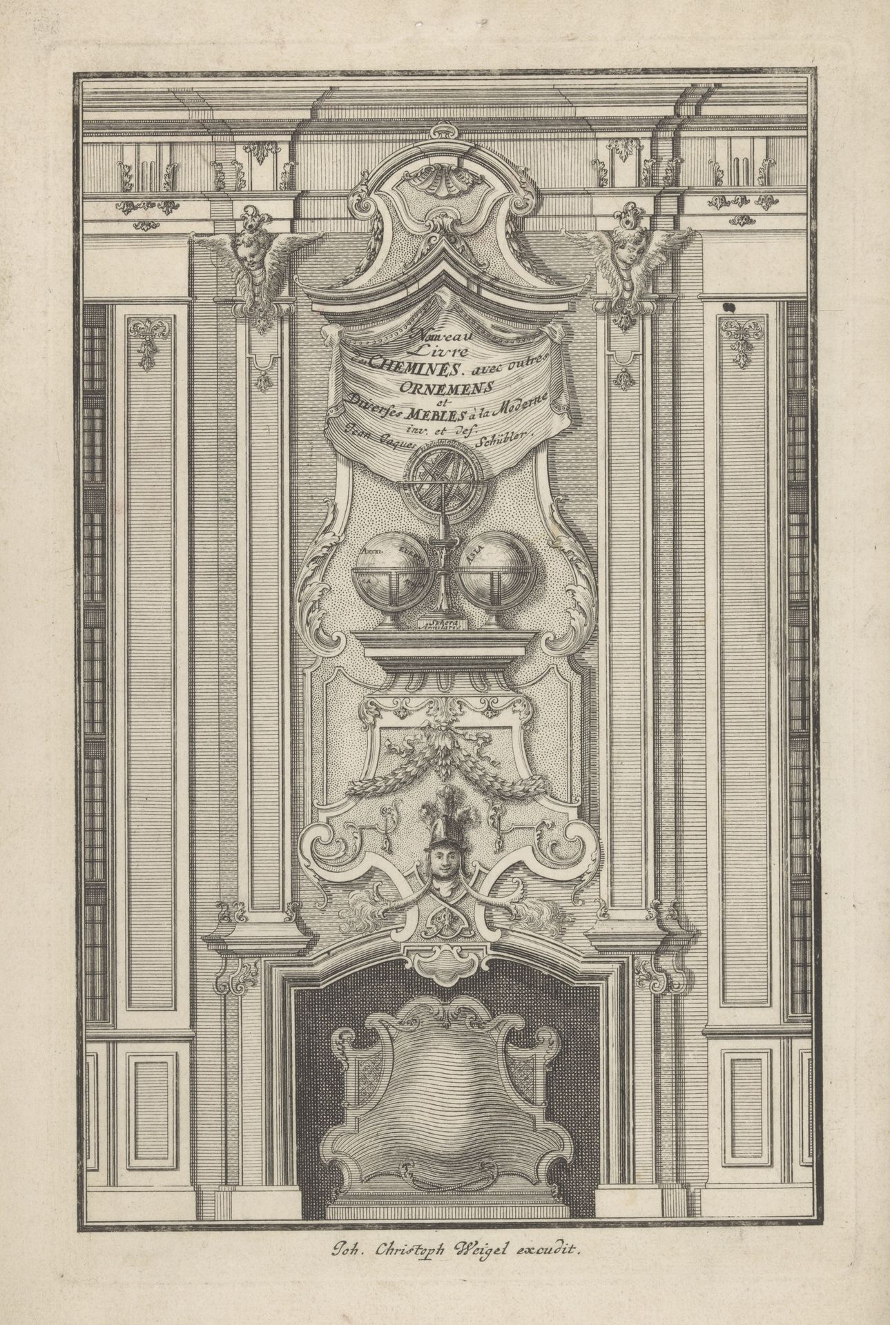 Schouw met globes en een armillarium by Anonymous