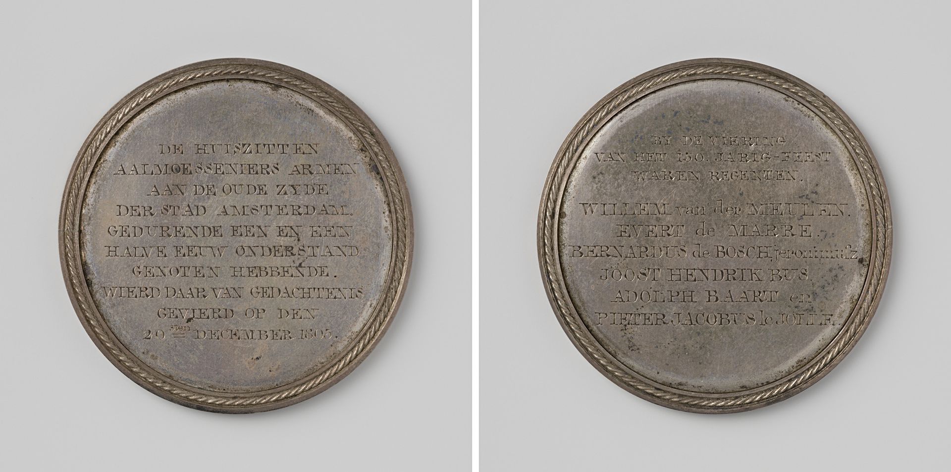 150-Jarig bestaan van het Huiszitten-aalmoezeniershuis aan de Oude Zijde te Amsterdam by Anonymous