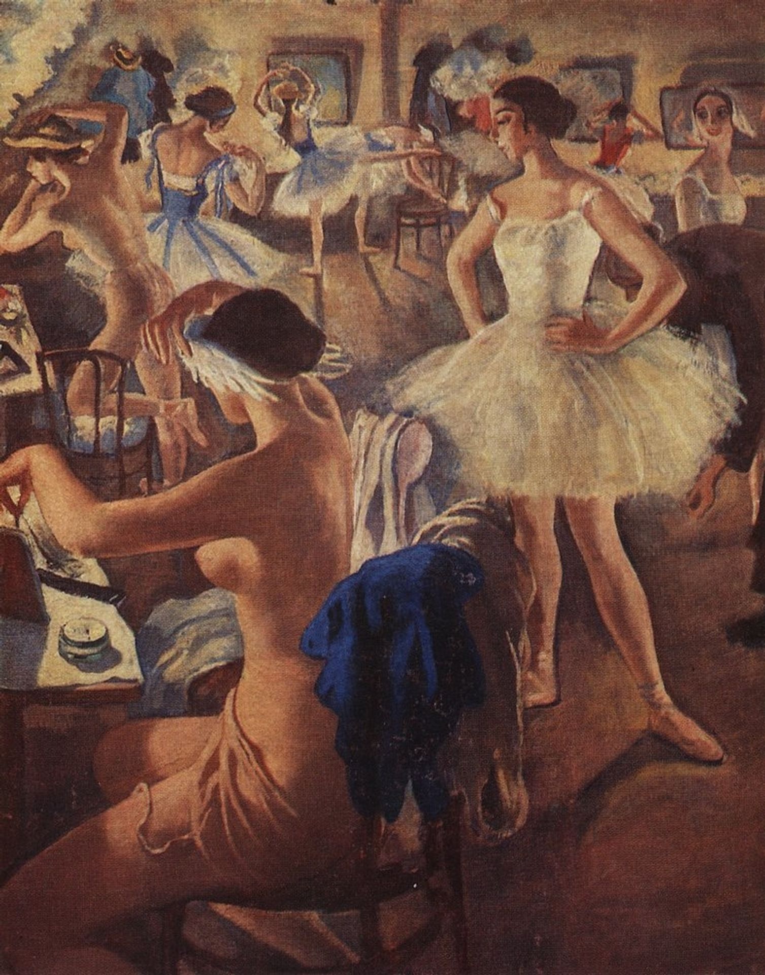 In the dressing room ballet (Swan Lake) by Zinaida Serebriakova