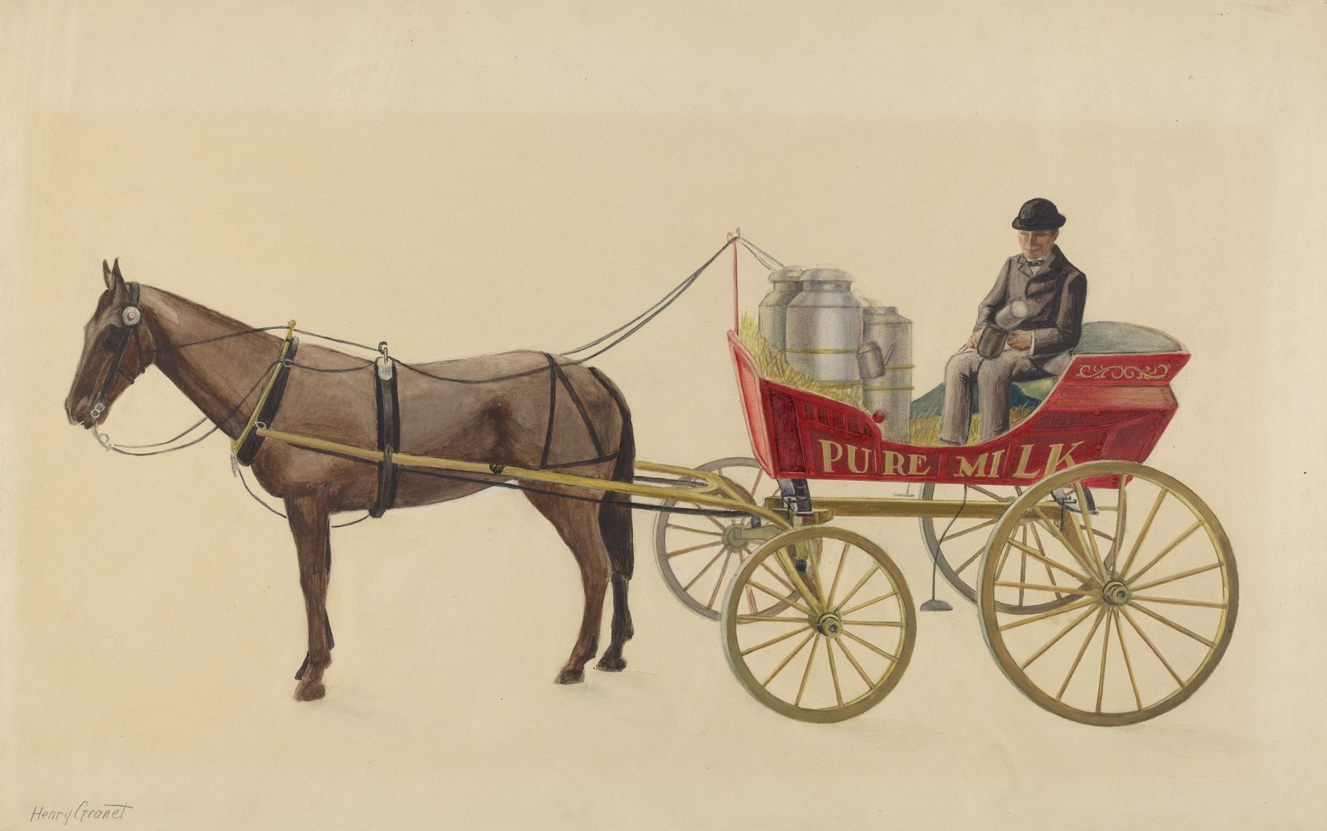 Toy Milk Wagon by Henry Granet