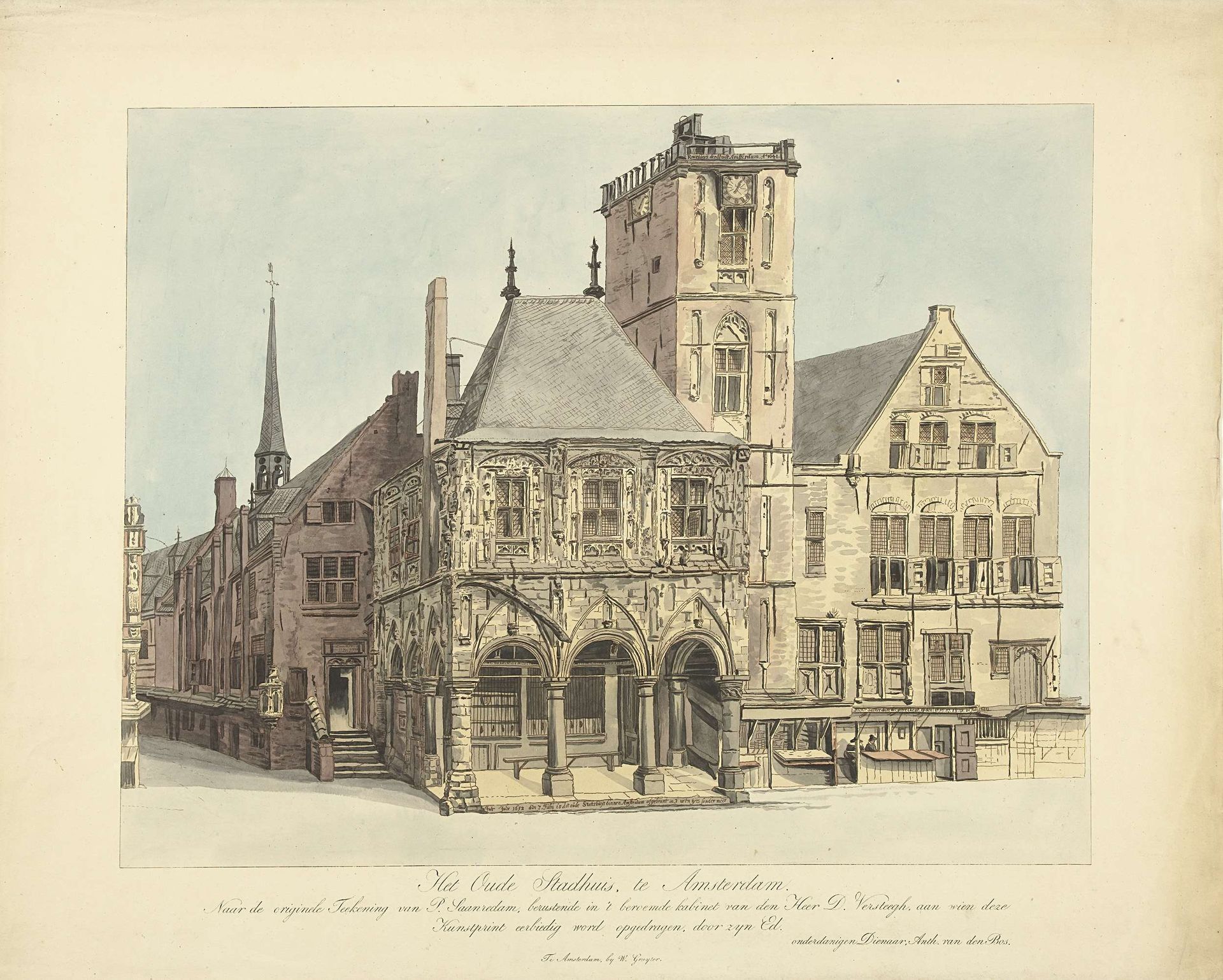 Het Oude Stadhuis van Amsterdam, 1641 by Anthonie van den Bos