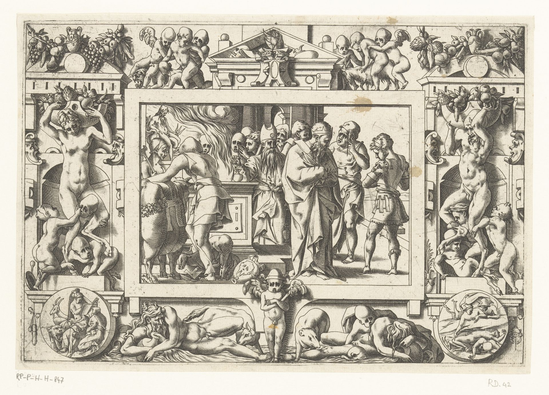 Phrixus wordt ontvangen door koning Aietes by René Boyvin