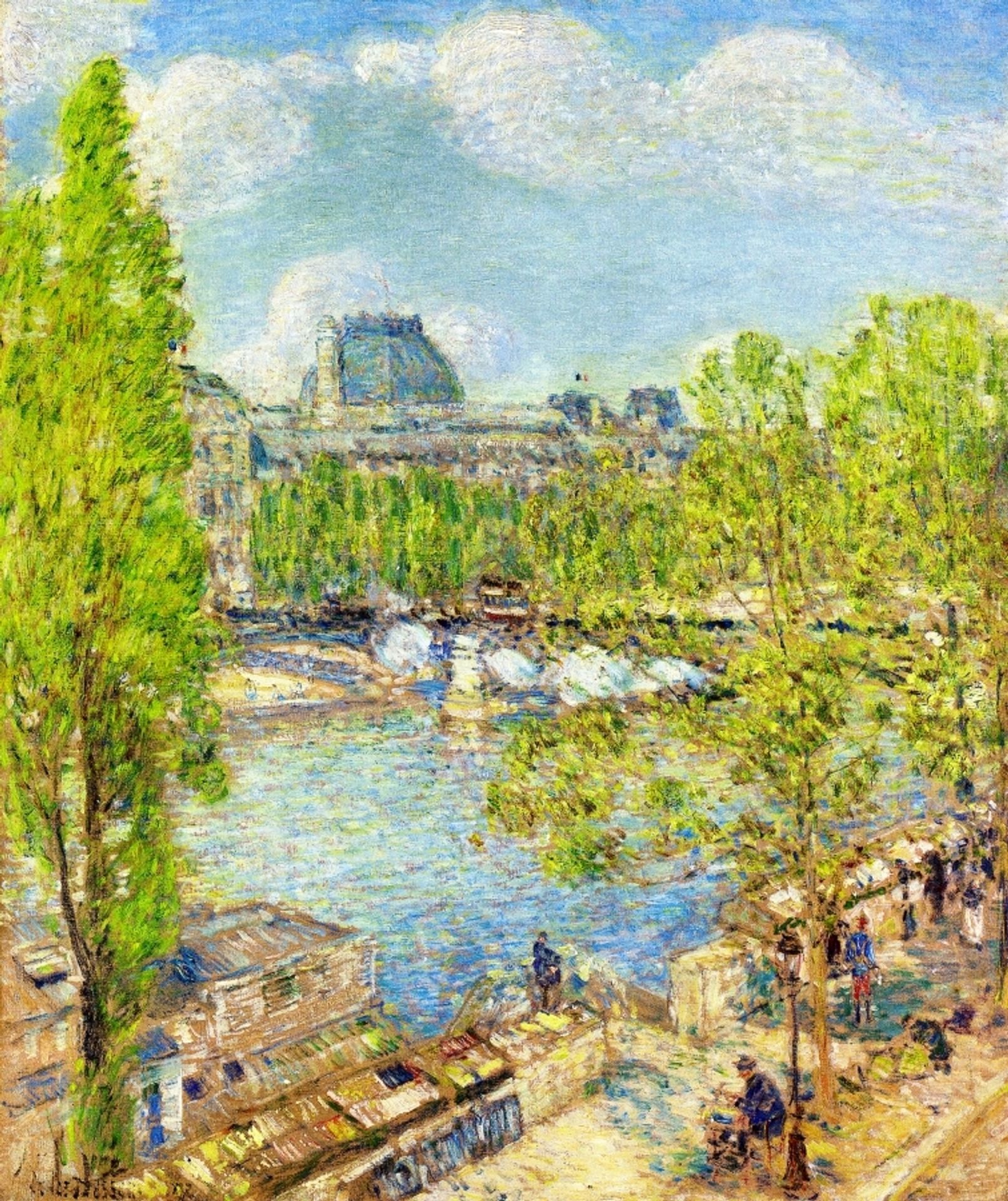 April, Quai Voltaire, Paris by Childe Hassam