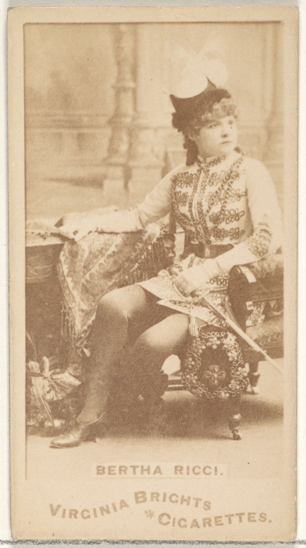 Bertha Ricci, from the Actors and Actresses series (N45, Type 1) for Virginia Brights Cigarettes by Allen & Ginter