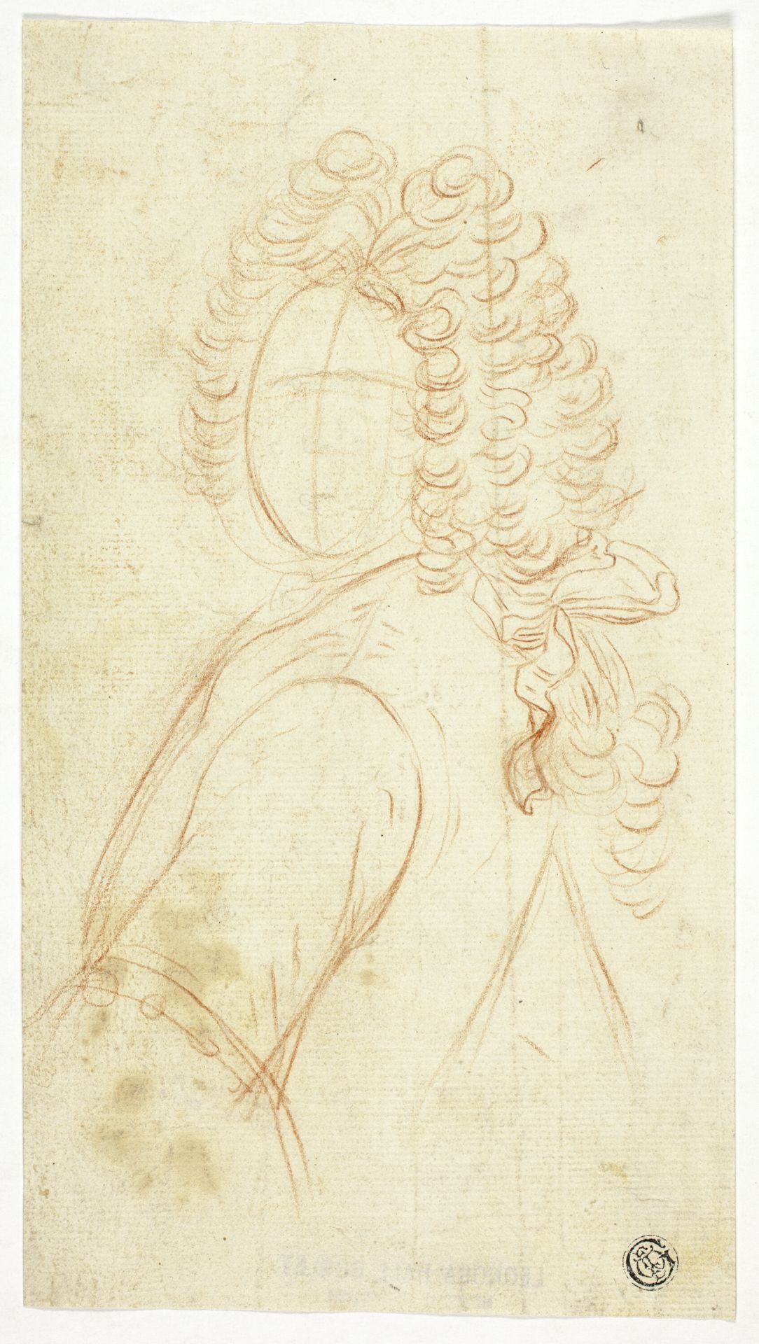 Half-Length Sketch of Gentleman Wearing Wig by Anonymous