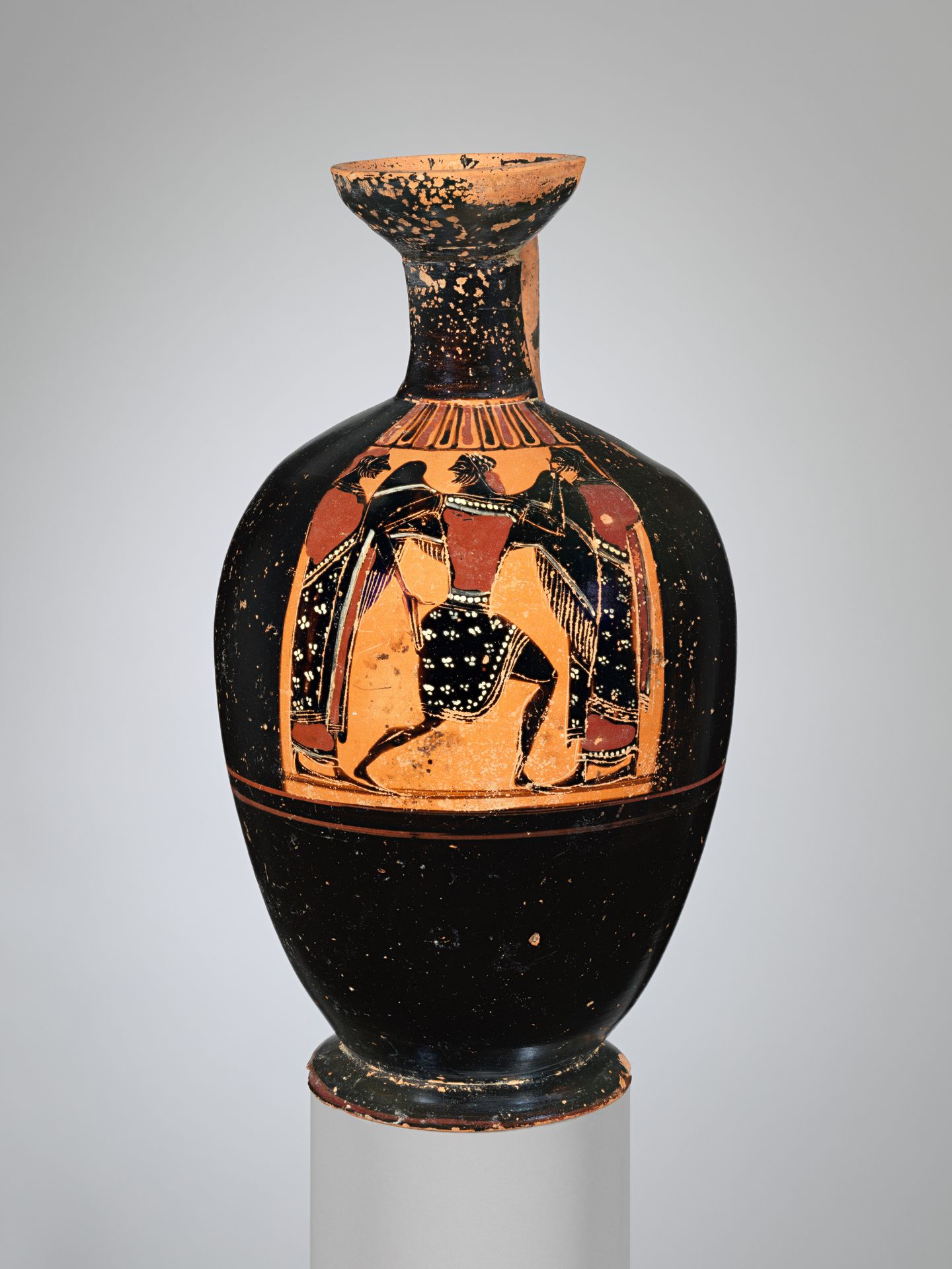 Terracotta lekythos (oil flask) by Affecter