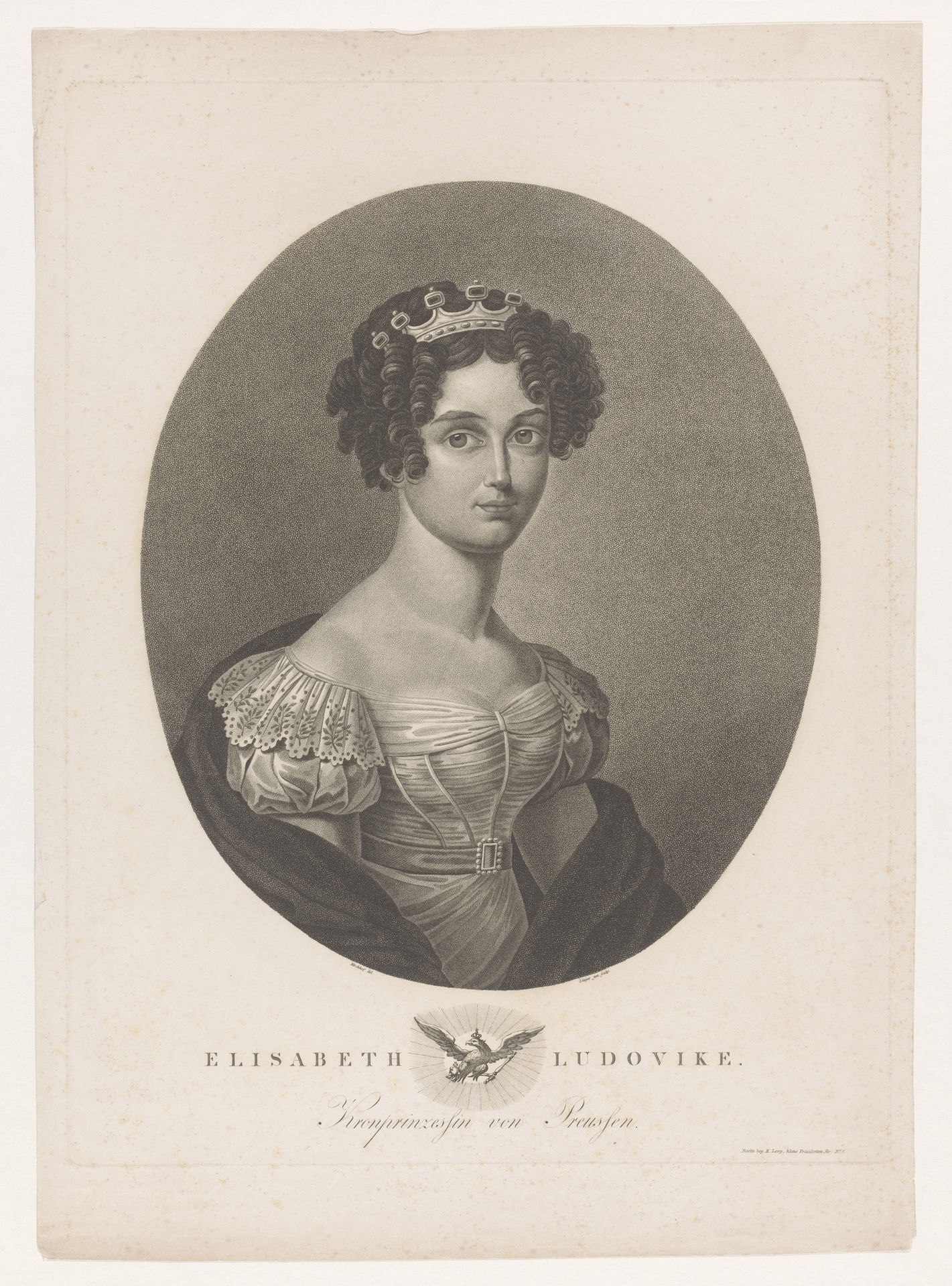 Portret van Elisabeth Ludovika, koningin van Pruisen by Friedrich Wilhelm Linger