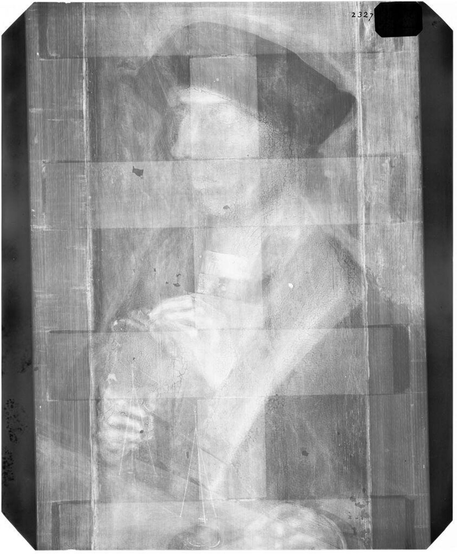 X-radiograph(s) of "Gold Weigher" by Artist of original: Adriaen Isenbrant