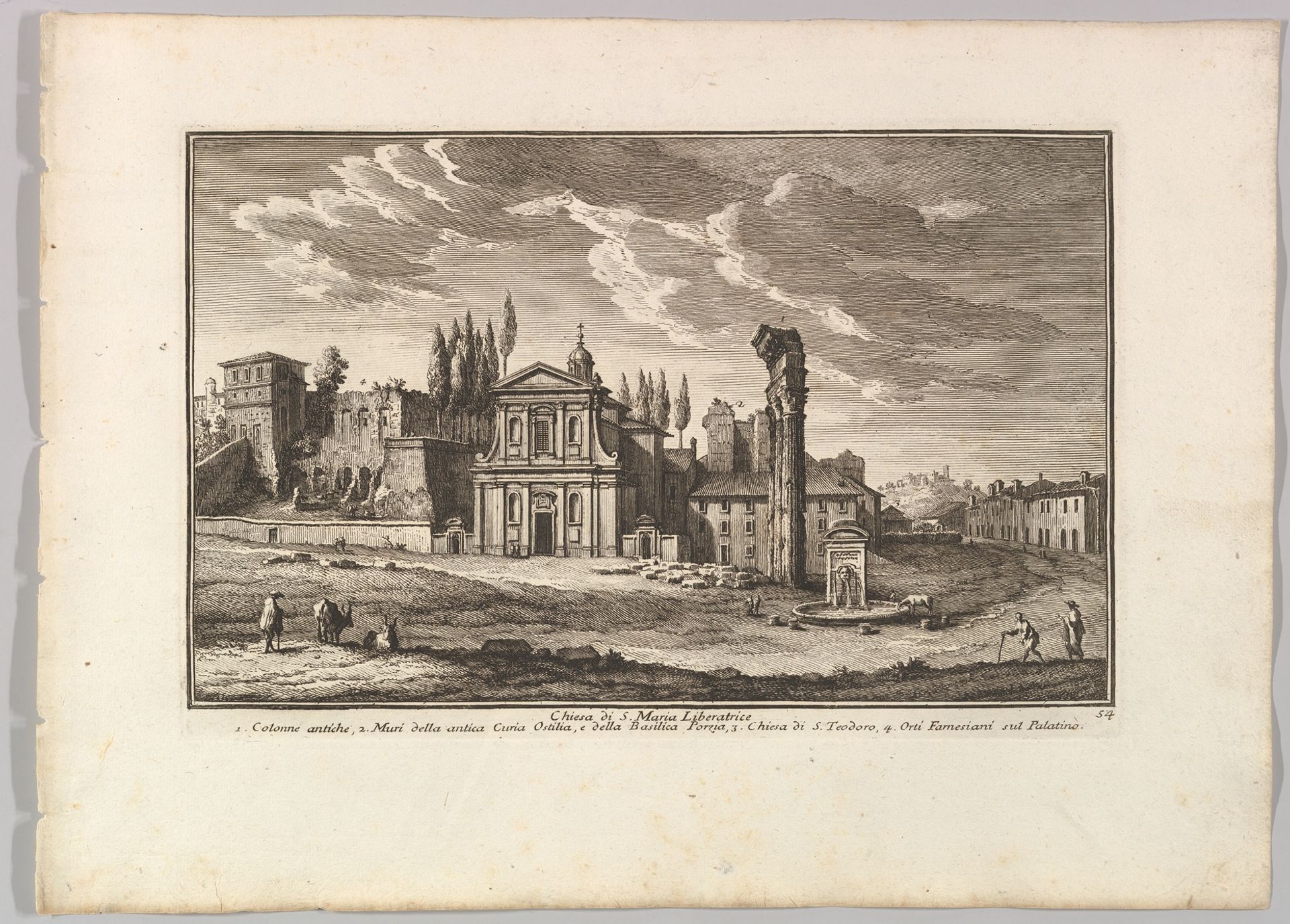 Chiesa di S. Maria Liberatrice, Plate 54 from Raccolta Delle Più Belle Veduta Antiche, E  Moderne Di Roma... by Giuseppe Vasi