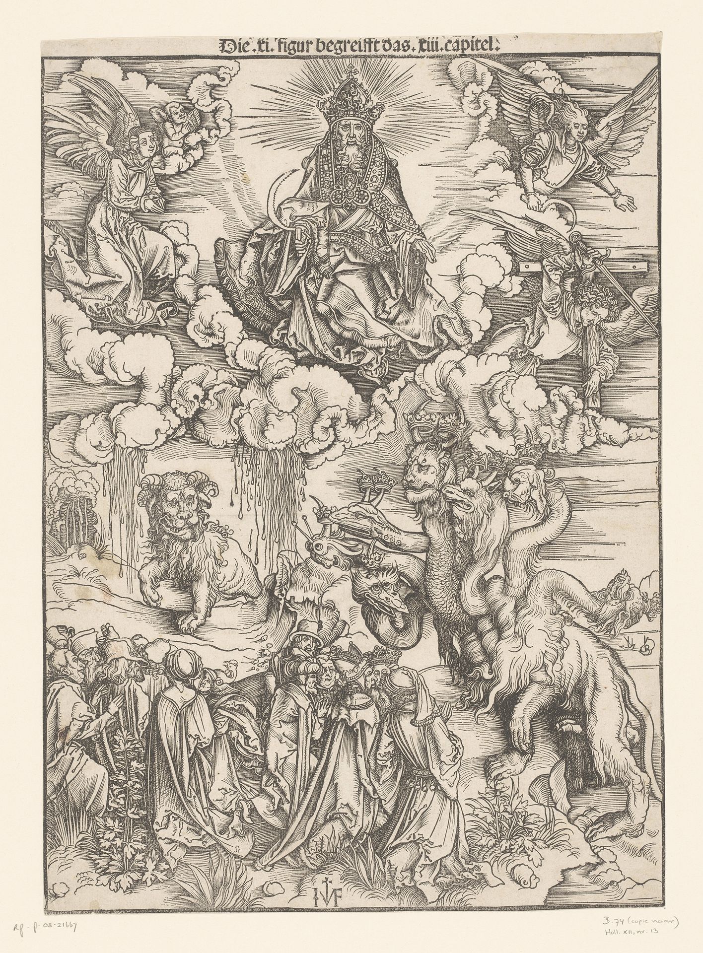 Aanbidding van de beesten en de druiven der gramschap by Ieronimus Greff von Frankfurt