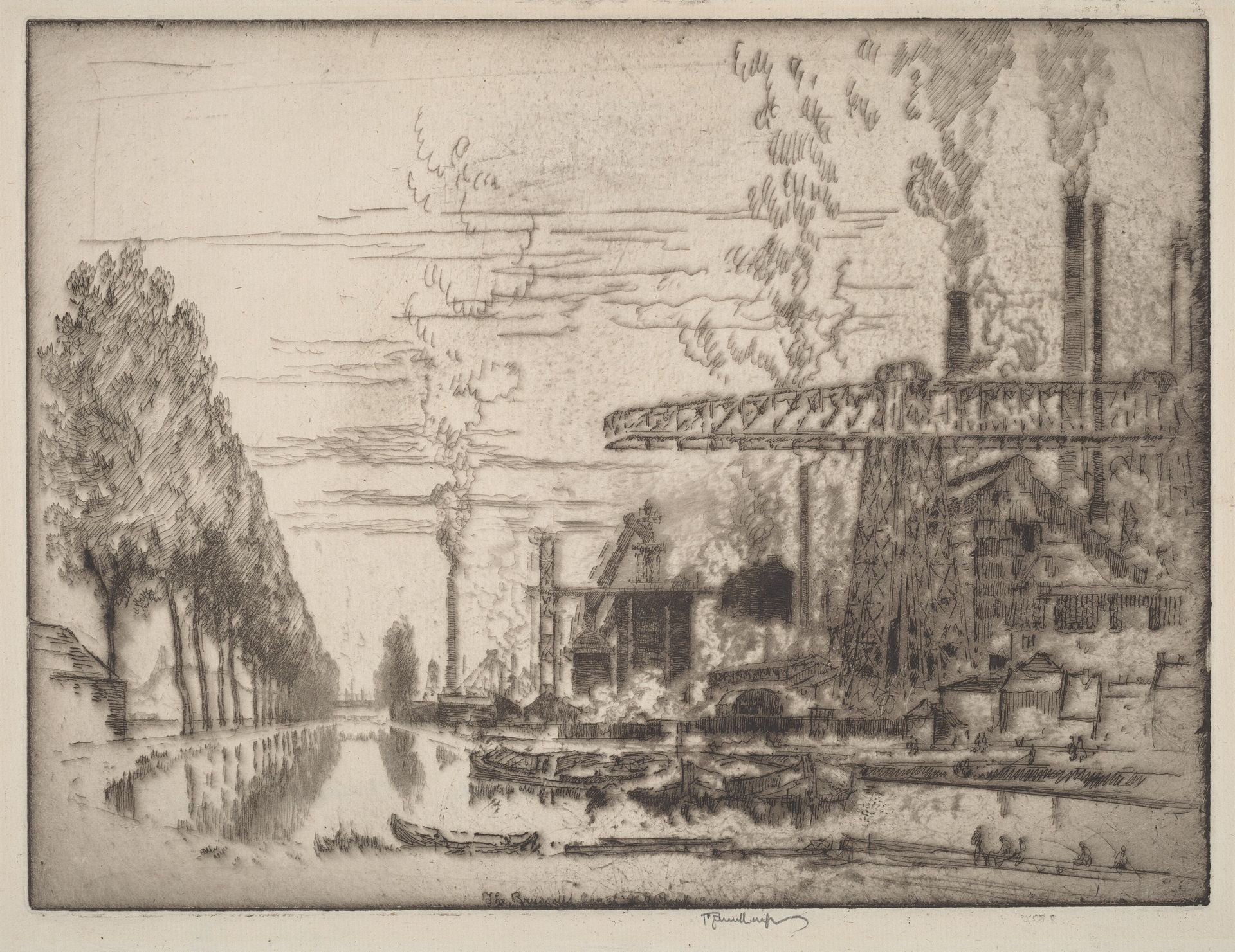 The Brussels Canal, A Modern Hobbema by Joseph Pennell