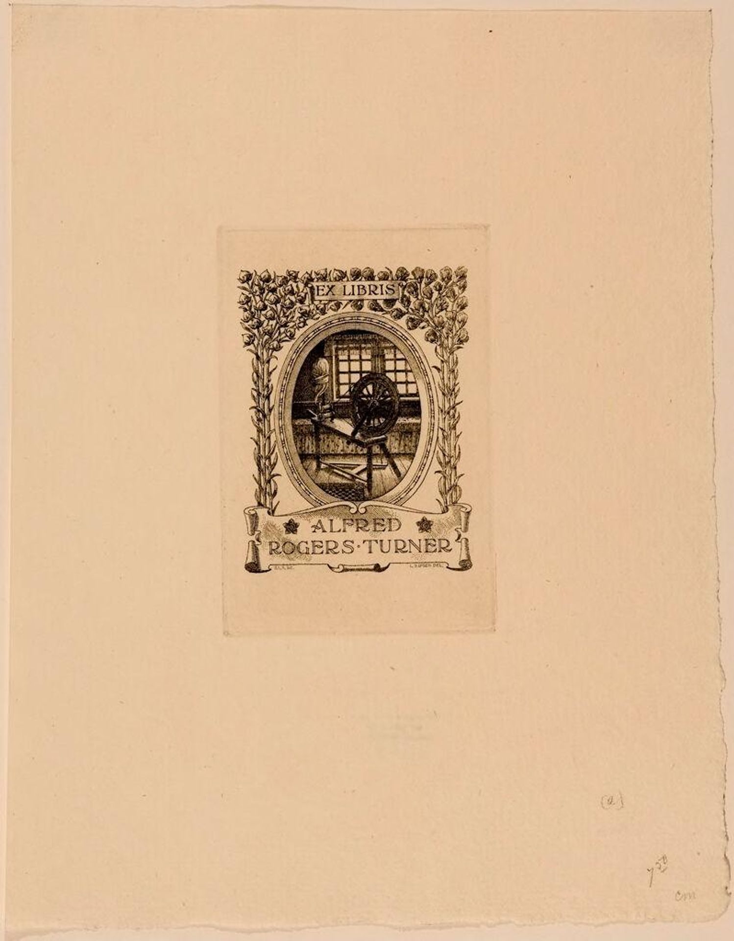 Bookplate of Alfred Rogers Turner by Sidney L. Smith