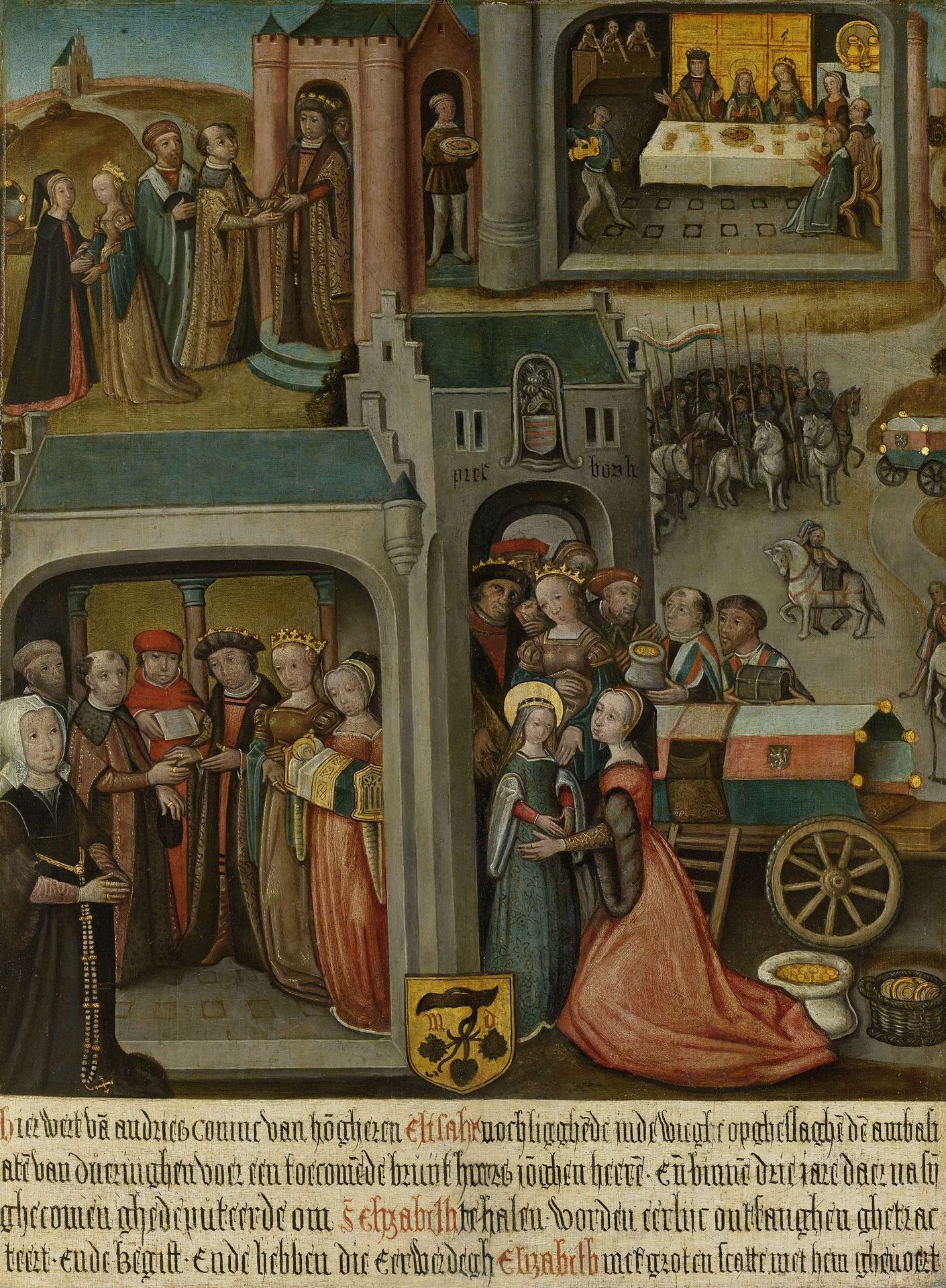 Four scenes from the legend of St Elizabeth of Hungary by Anonymous