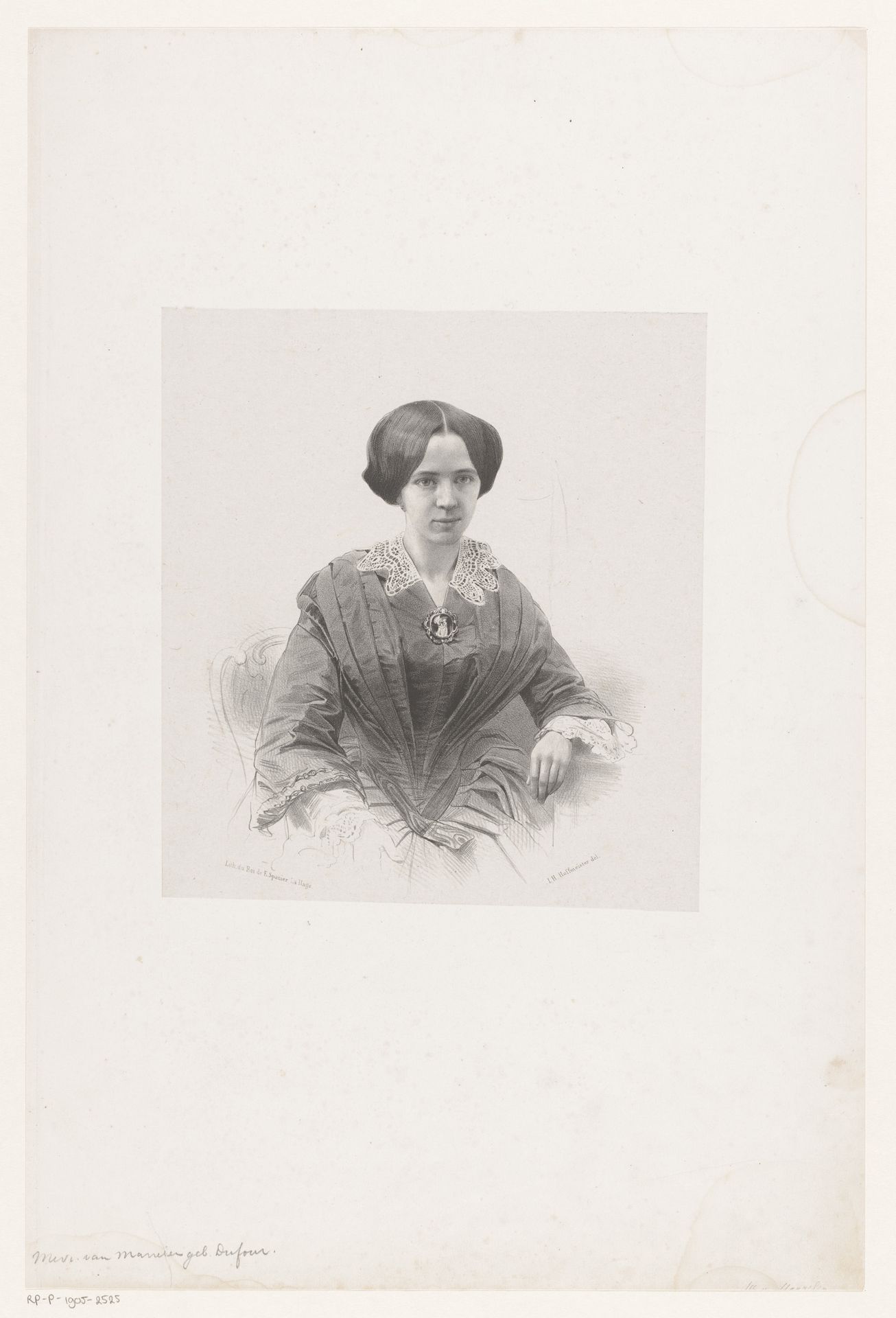Portret van mevrouw Van Marrelen-Dufour by Johan Hendrik Hoffmeister