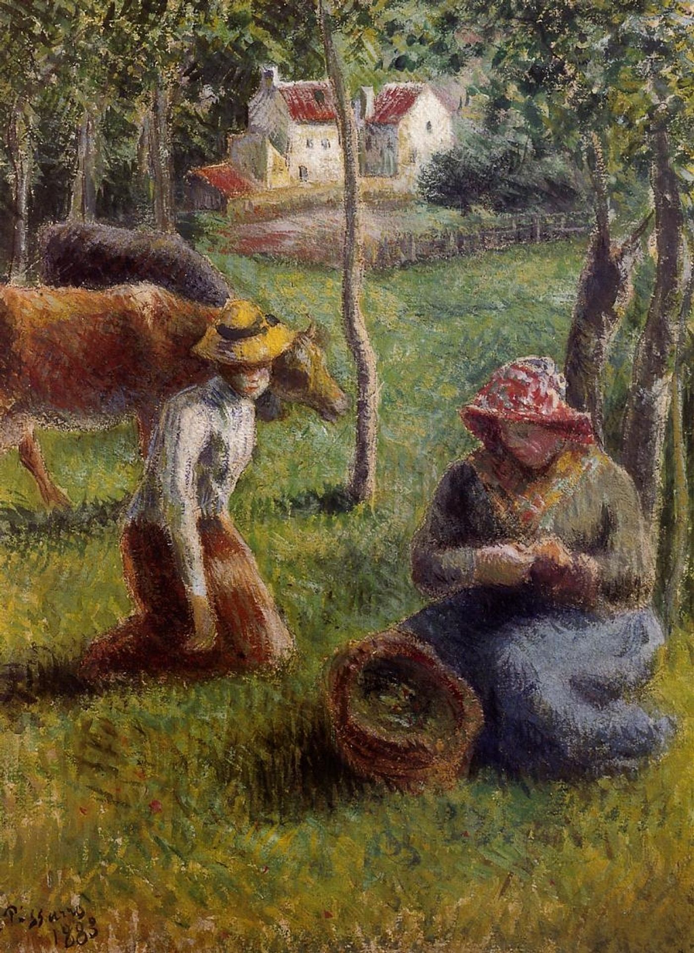 Cowherd by Camille Pissarro