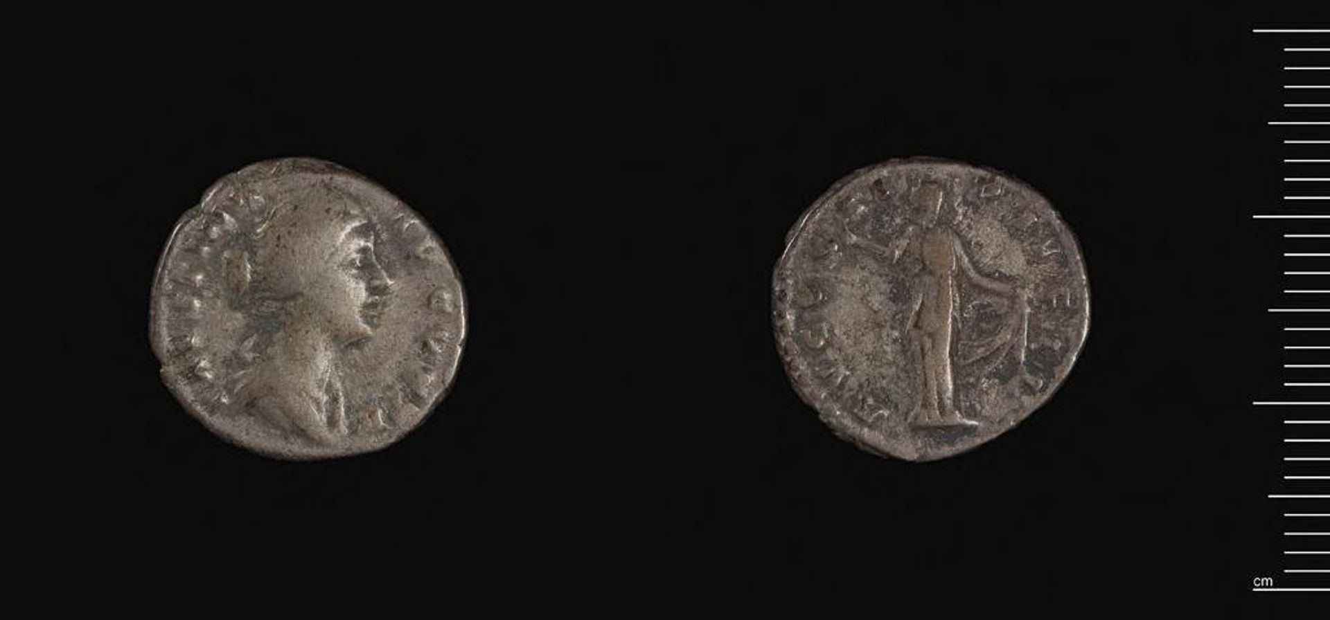 Denarius of Faustina II by Antoninus Pius