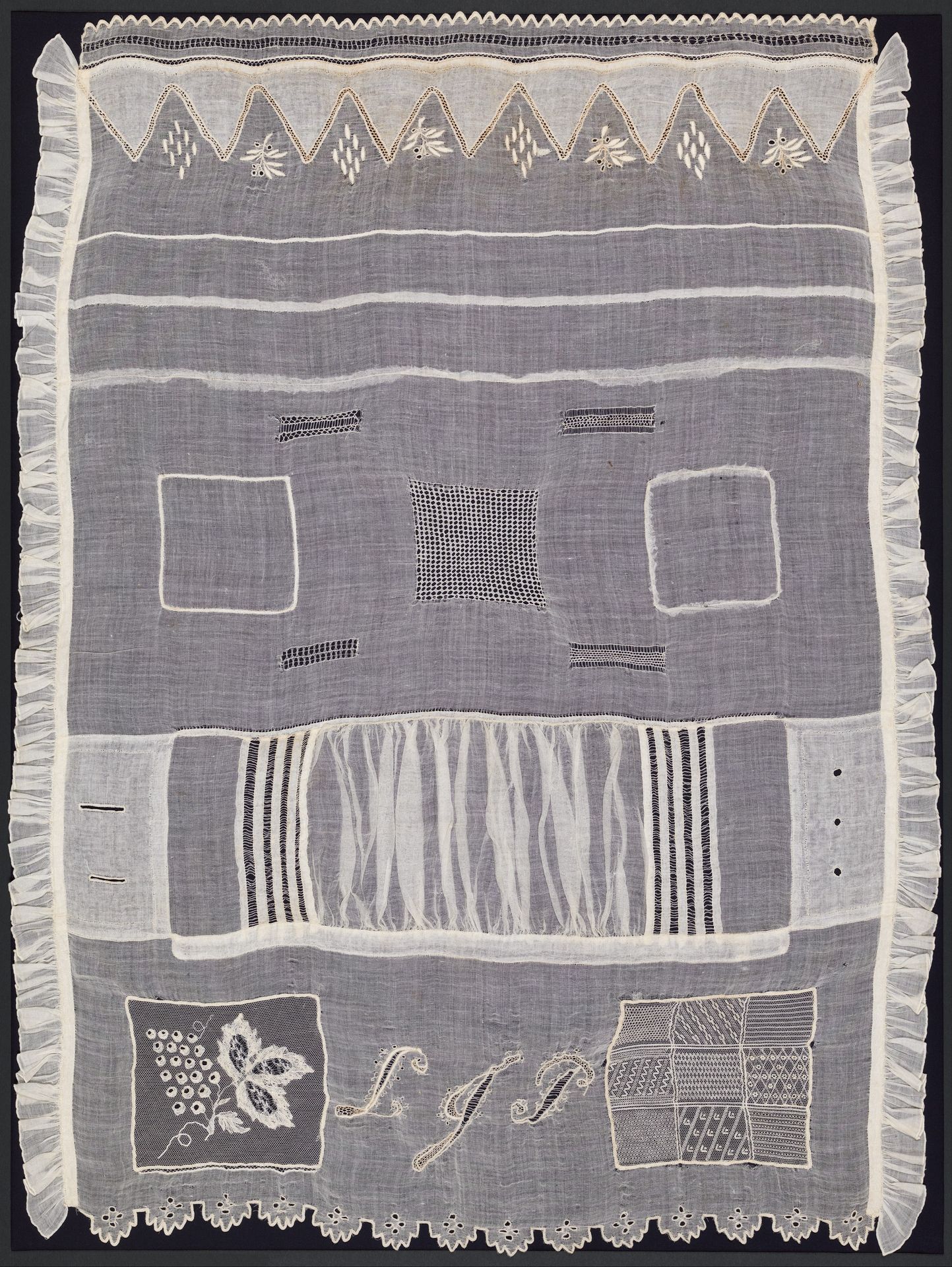 Embroidered Sampler by Lucy Jane Phelps Atwater