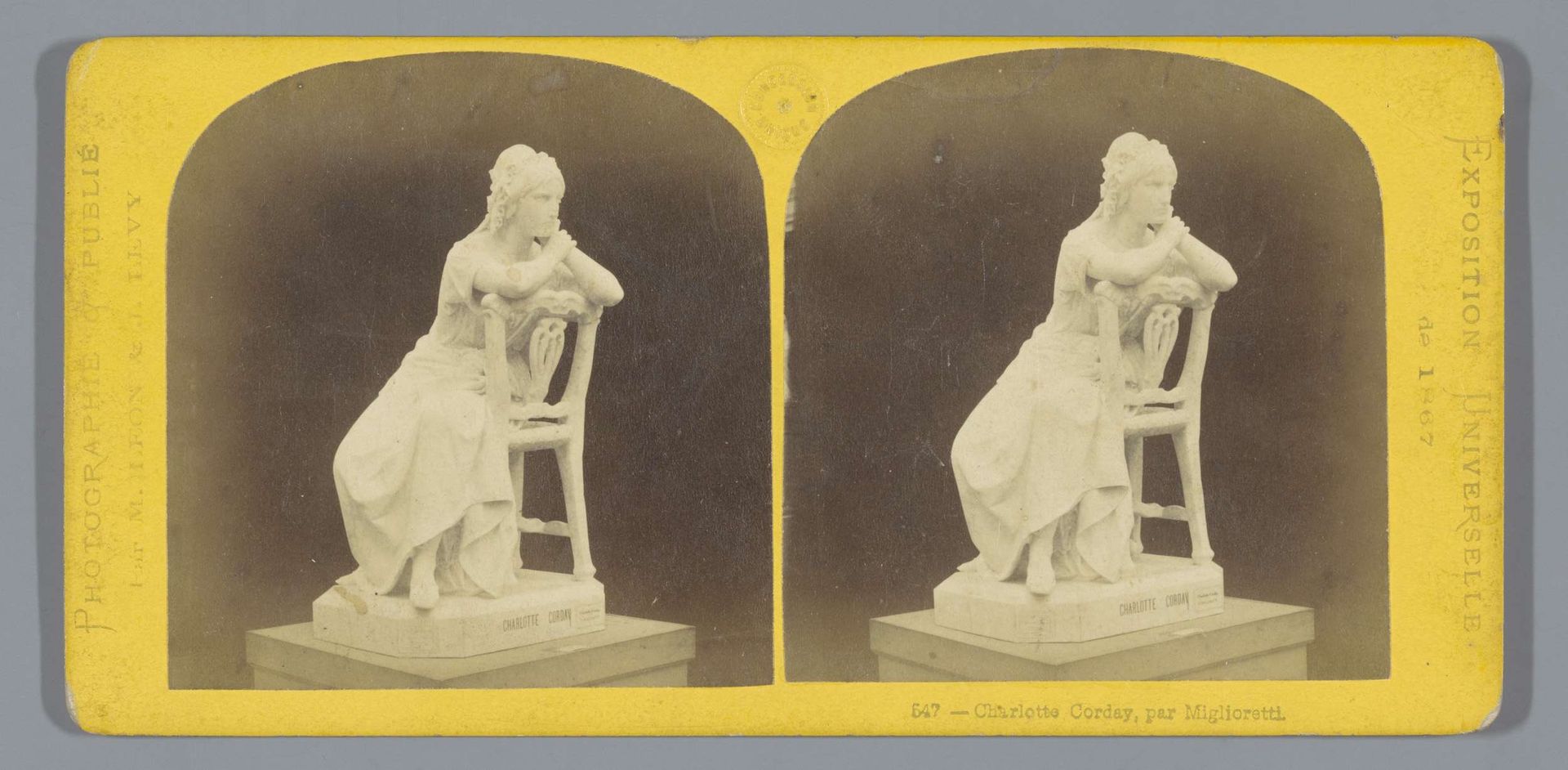 Sculptuur van Charlotte Corday naar Pasquale Miglioretti by Léon & Lévy
