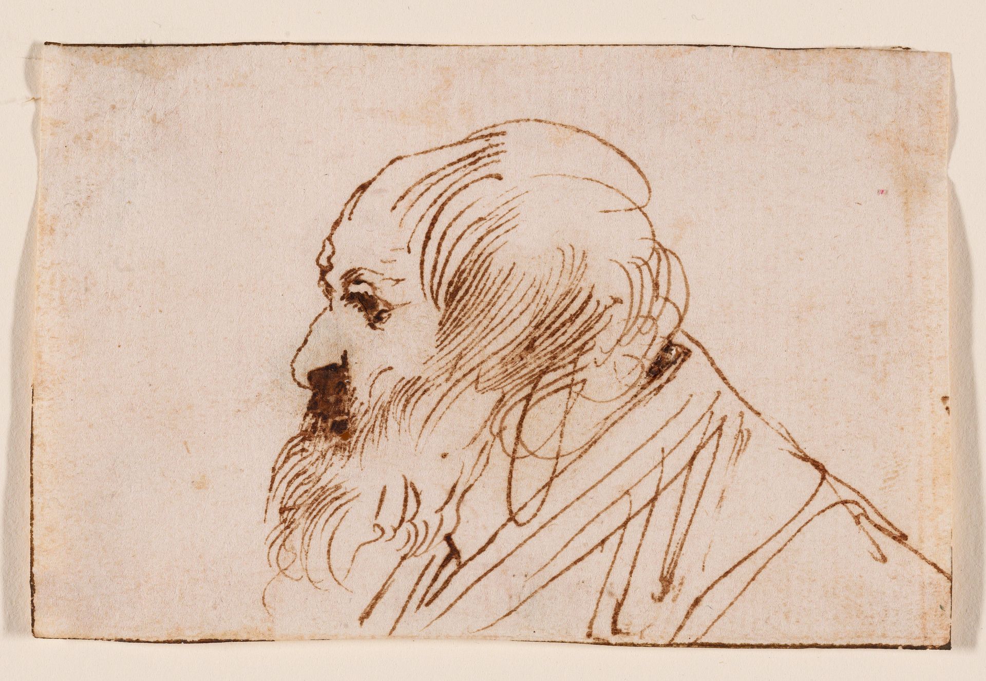 Head of an Old Man in Profile by Anonymous
