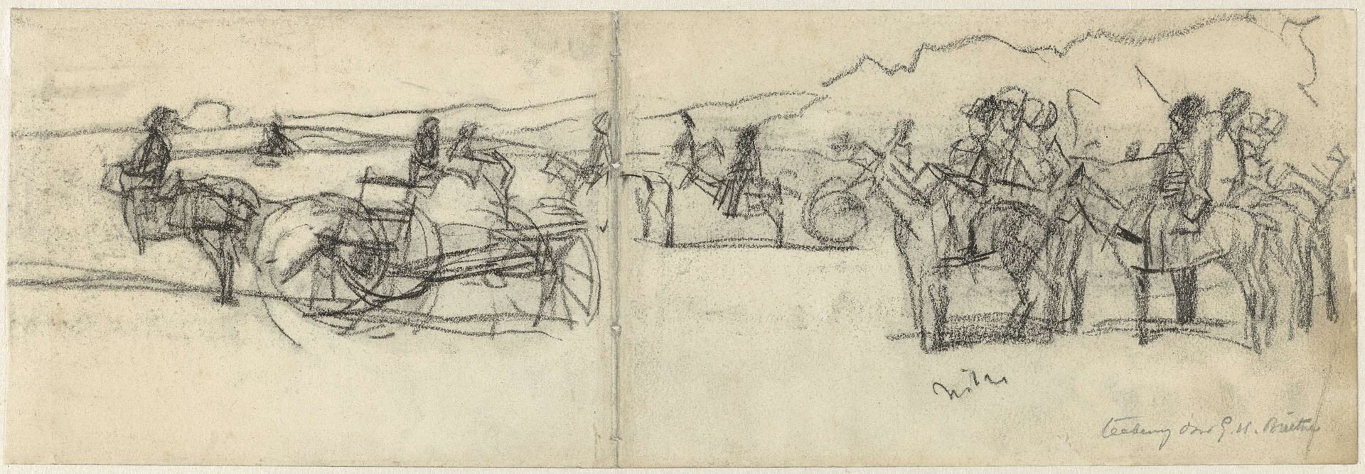 Artillerie in het veld by George Hendrik Breitner