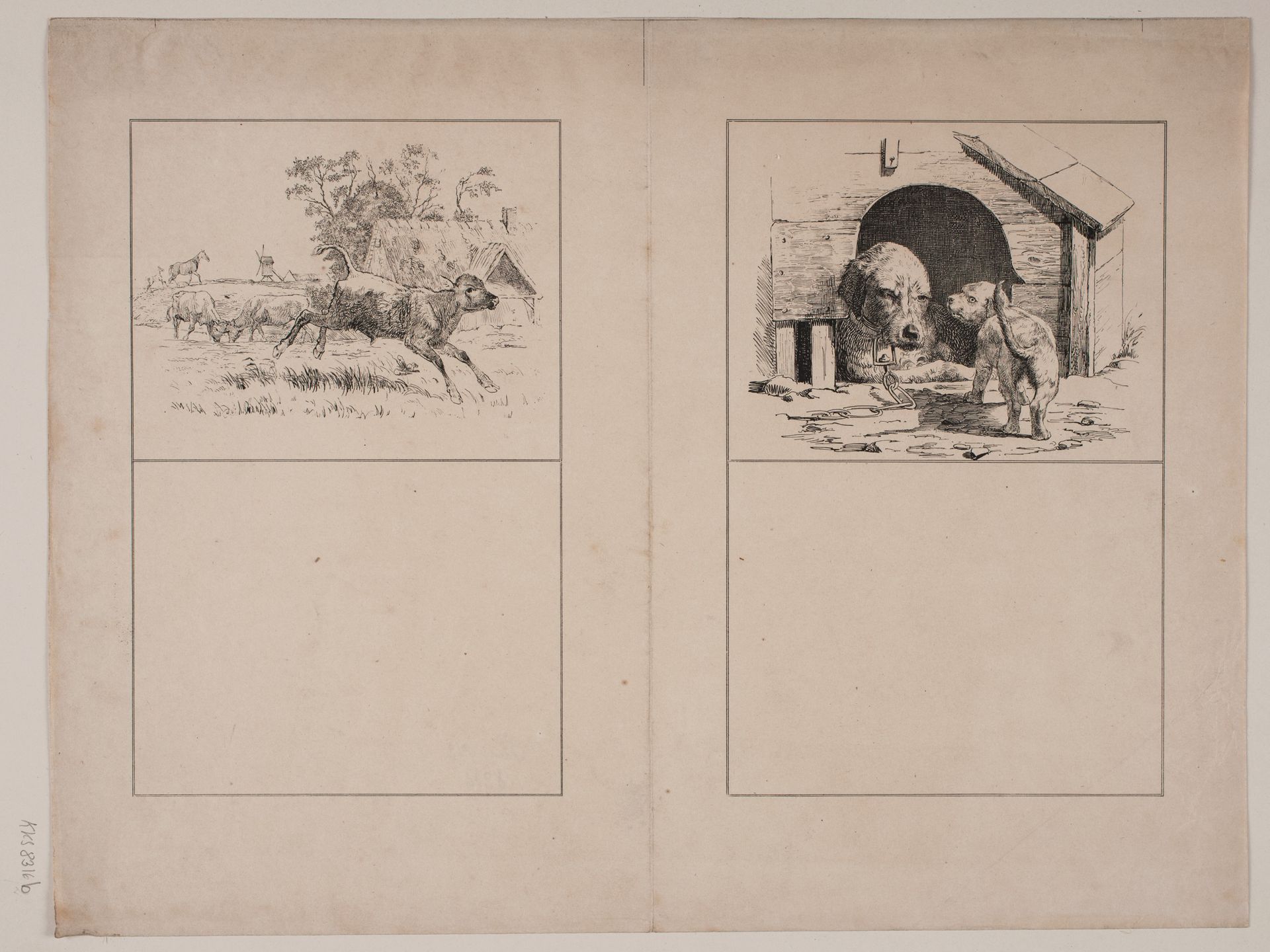 Illustration til H. V. Kaalund, "Fabler for Børn" by Adolph Kittendorff
